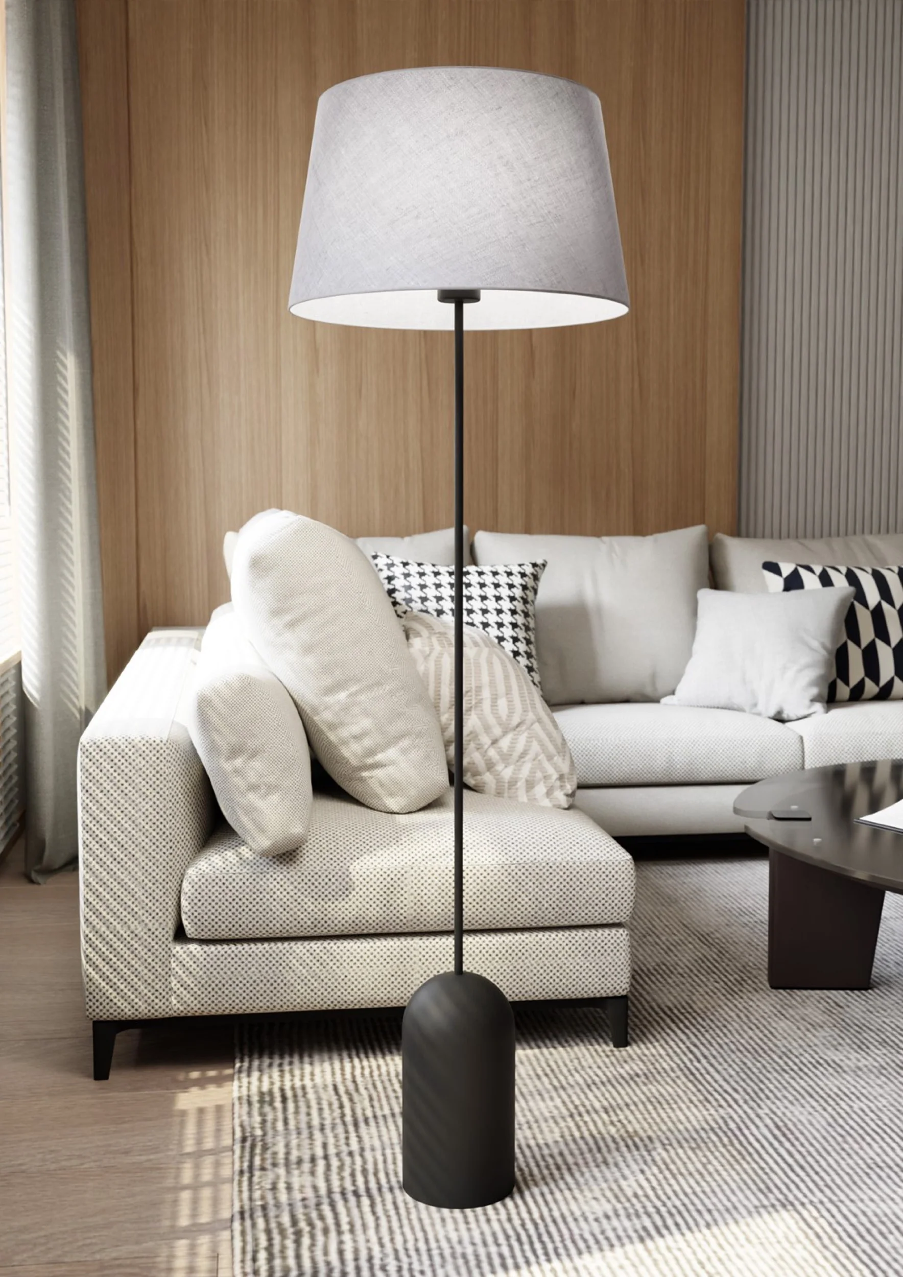 Lampa podłogowa Pearl szara - Image 4