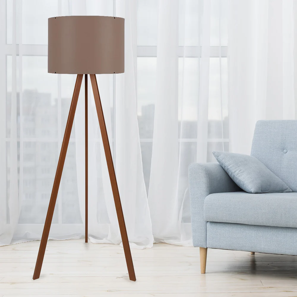 Lampa podłogowa Salika na brązowym stelażu - Image 2
