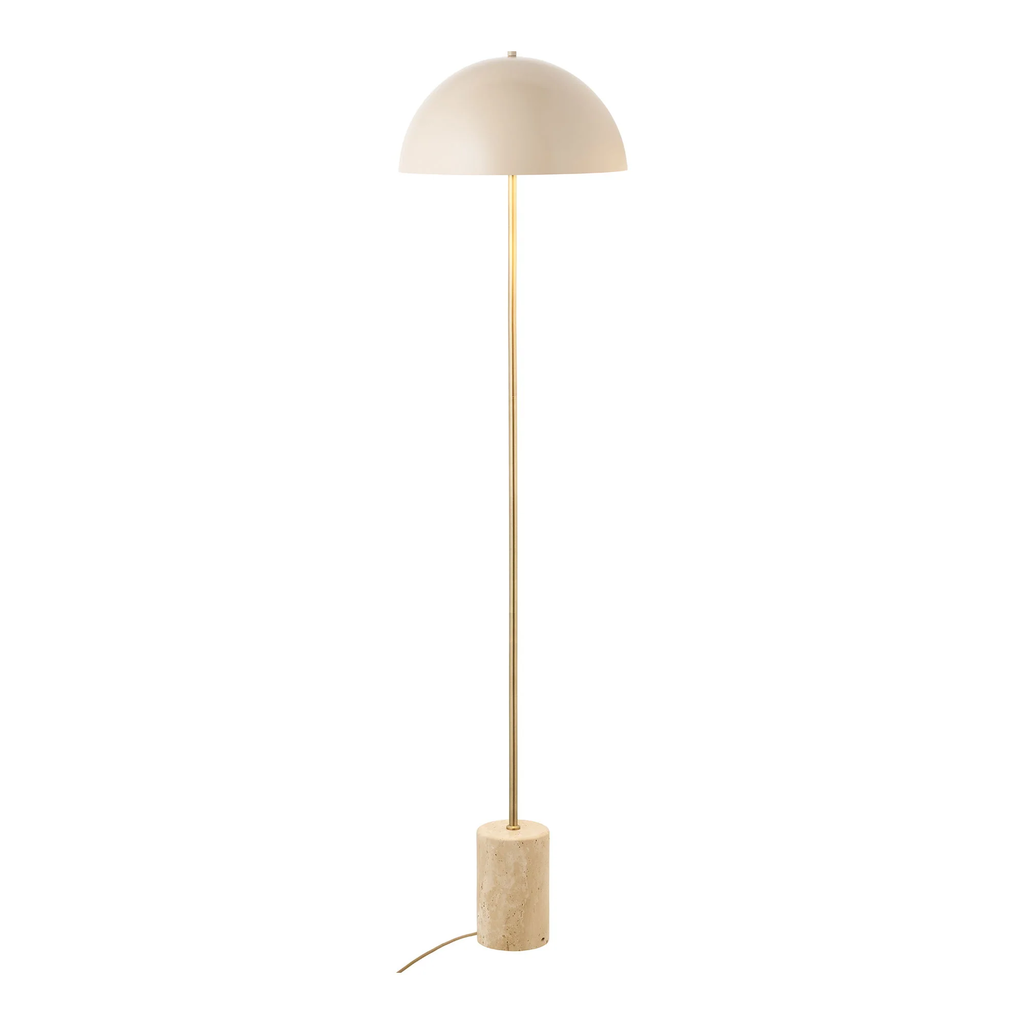 Lampa podłogowa Sheffield beżowa z marmurową podstawą - Image 4
