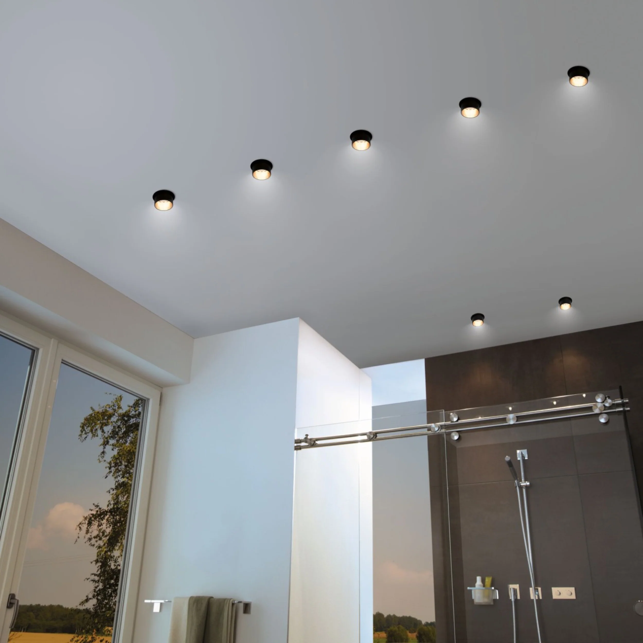 Lampa podtynkowa Gil LED czarno-złoty mat - Image 2