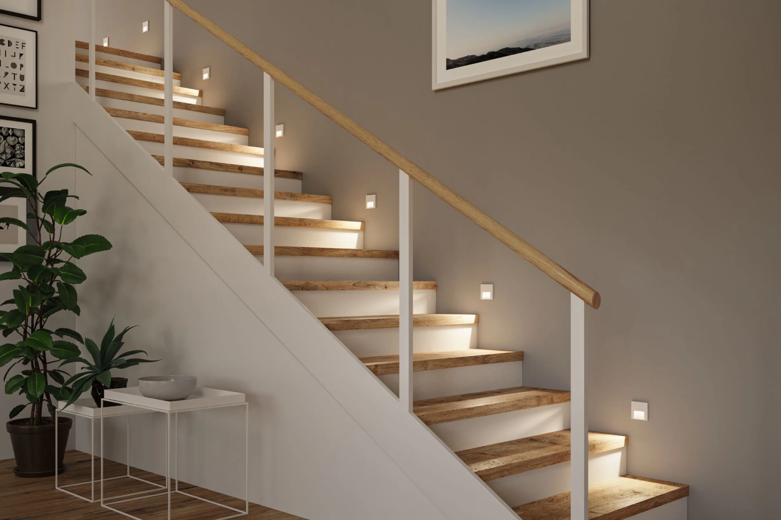 Lampa przyschodowa Tsaro LED z czujnikiem ruchu i zmierzchu biały mat - Image 3