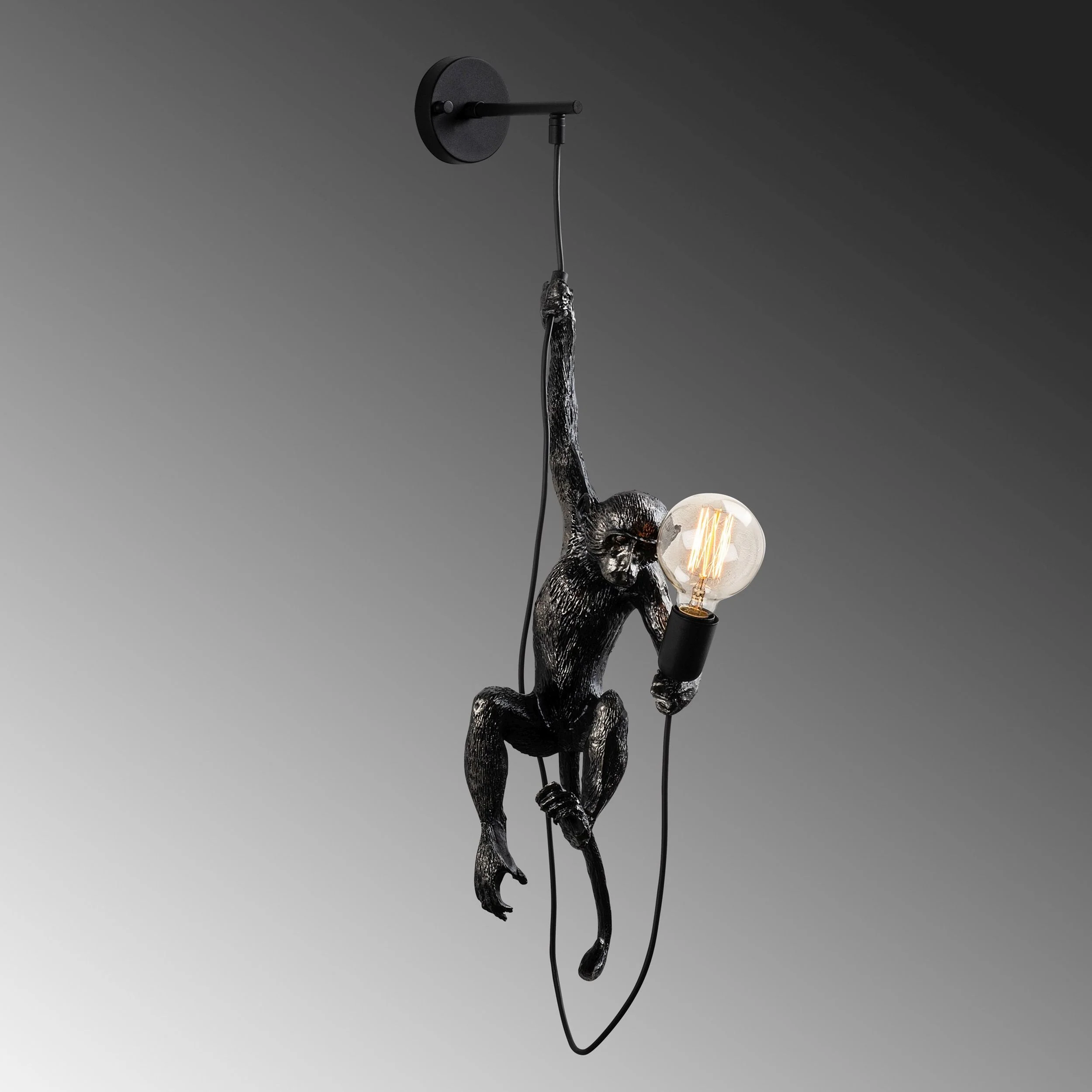 Lampa ścienna Proffitz z małpką czarna - Image 6