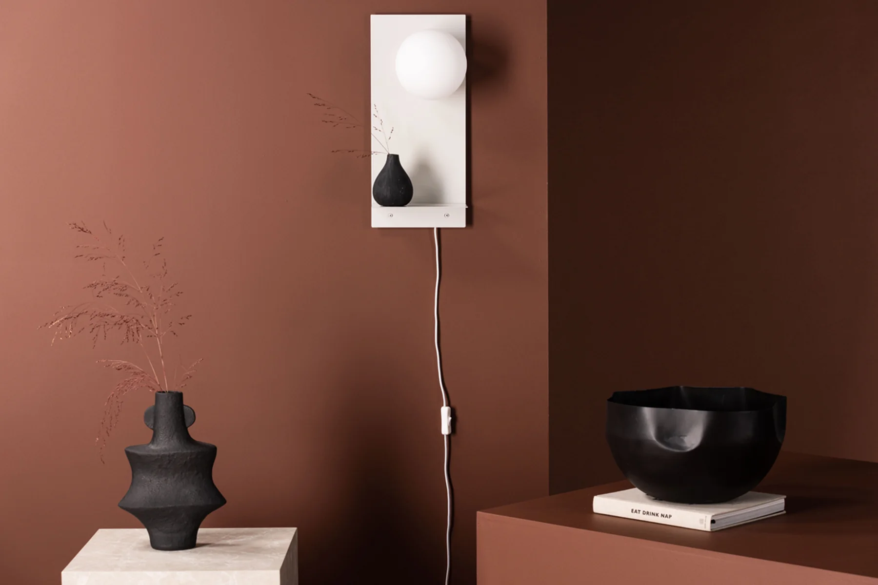 Lampa ścienna Troyes 45 cm kremowa - Image 4