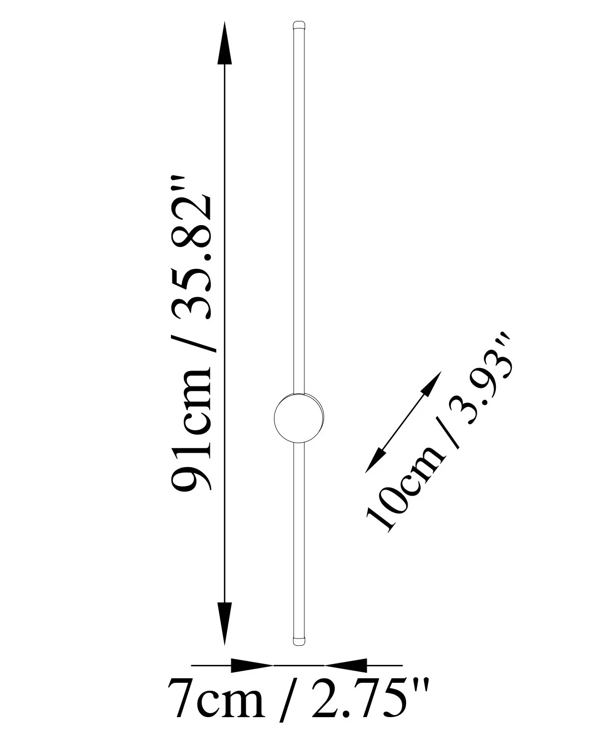 Lampa ścienna Walriefle 91 cm biała - Image 6