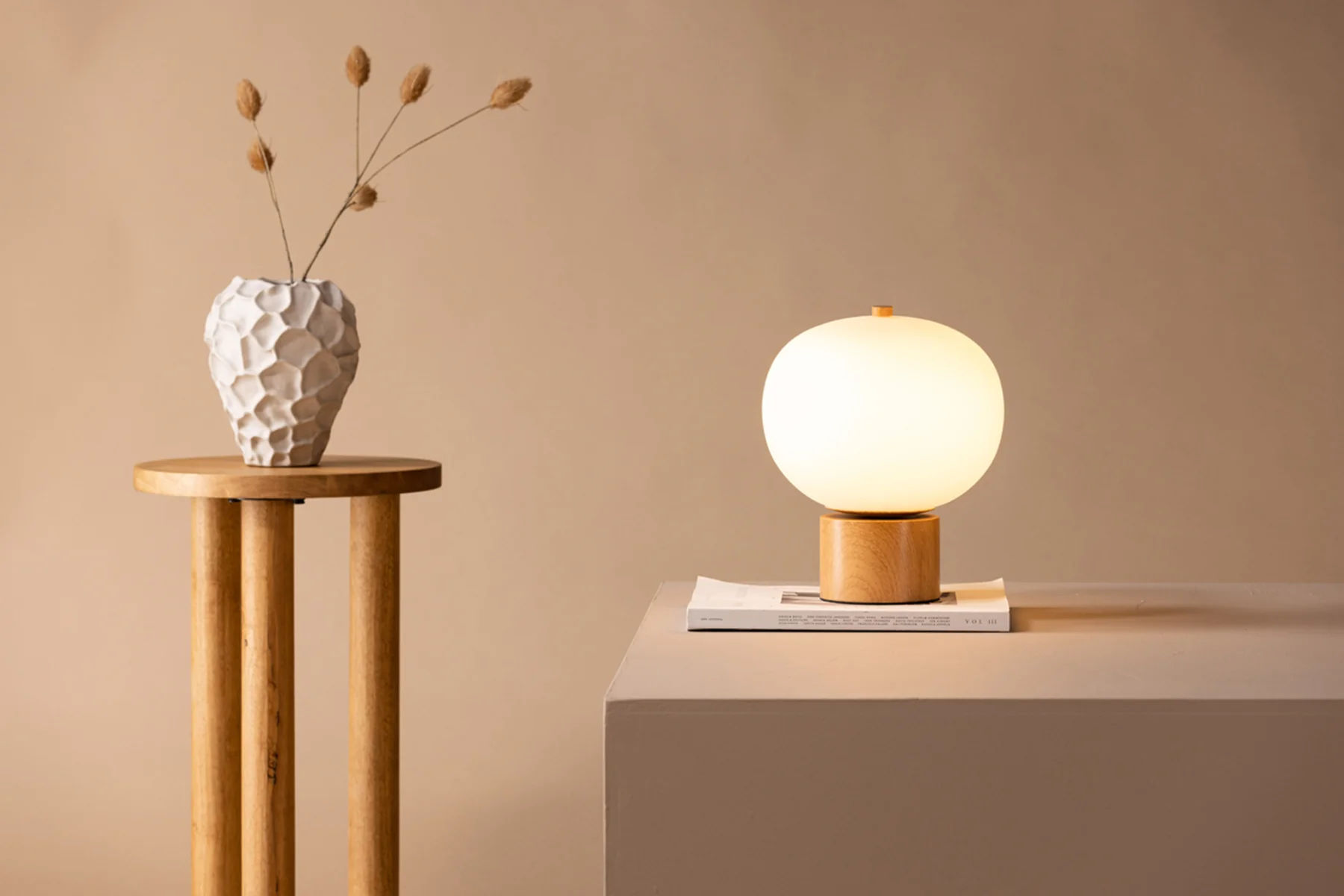 Lampa stołowa Cholet 35 cm dąb naturalny - Image 2