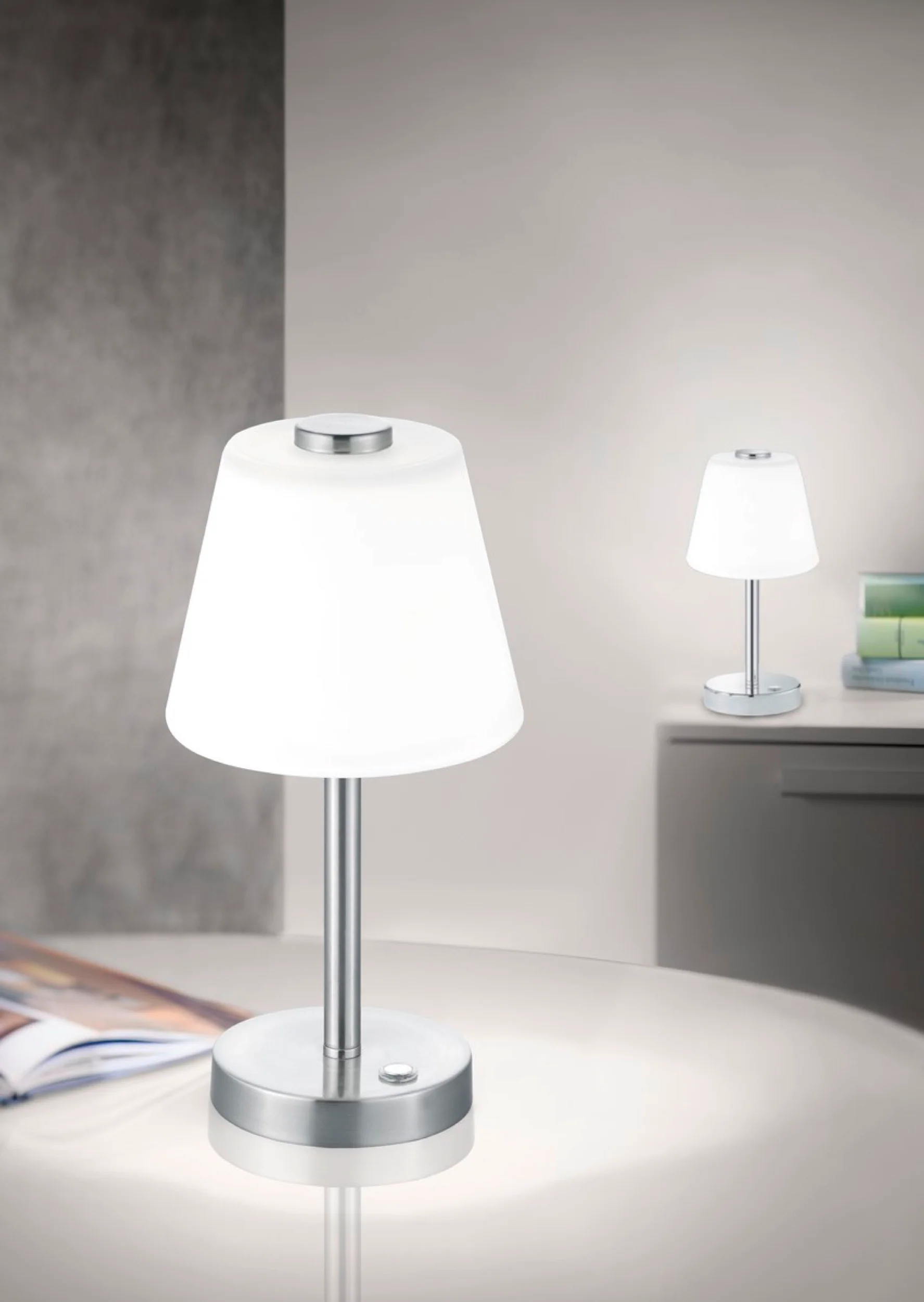 Lampa stołowa Emerald LED biało-srebrna - Image 2
