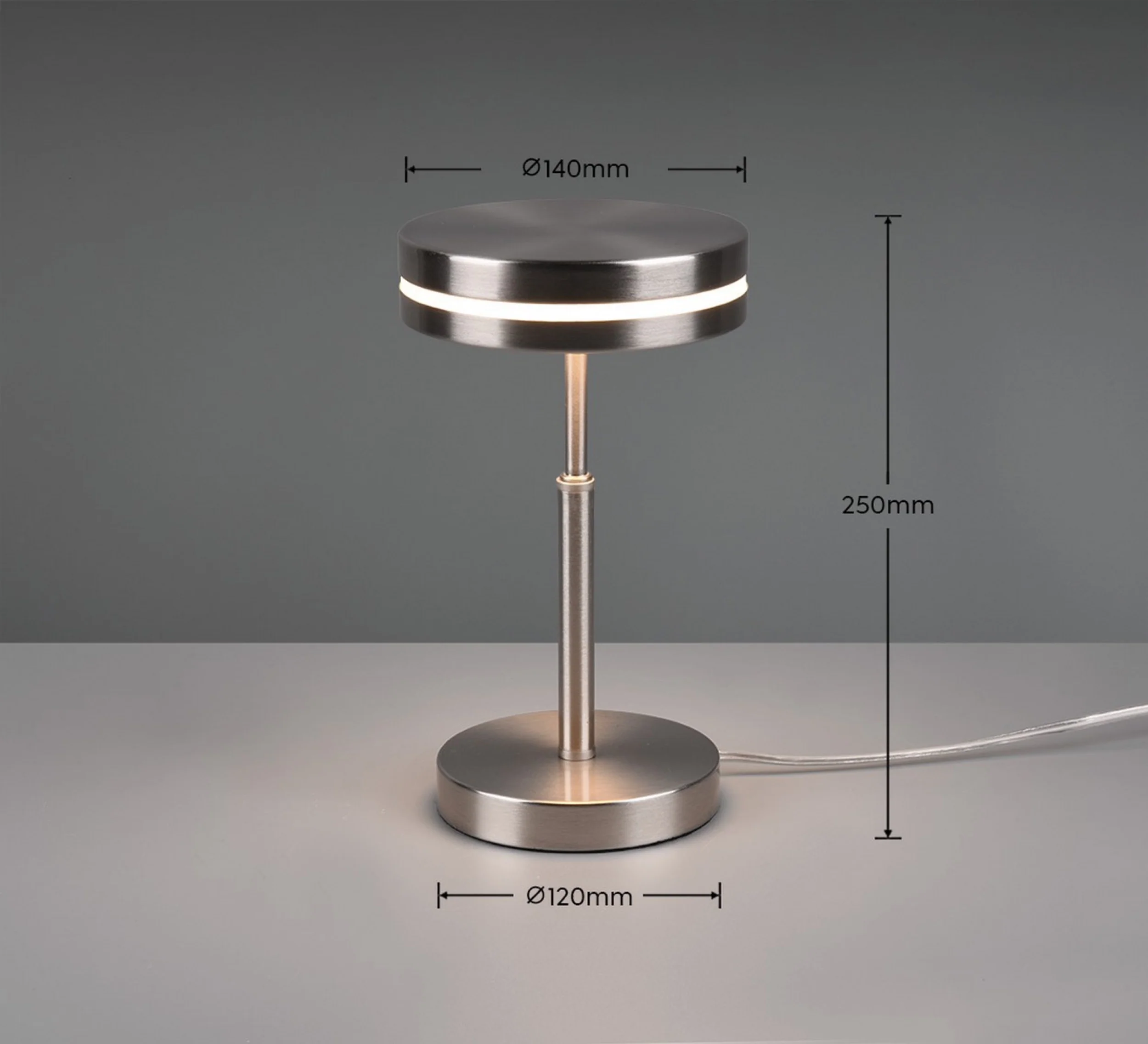 Lampa stołowa Franklin LED srebrna - Image 4