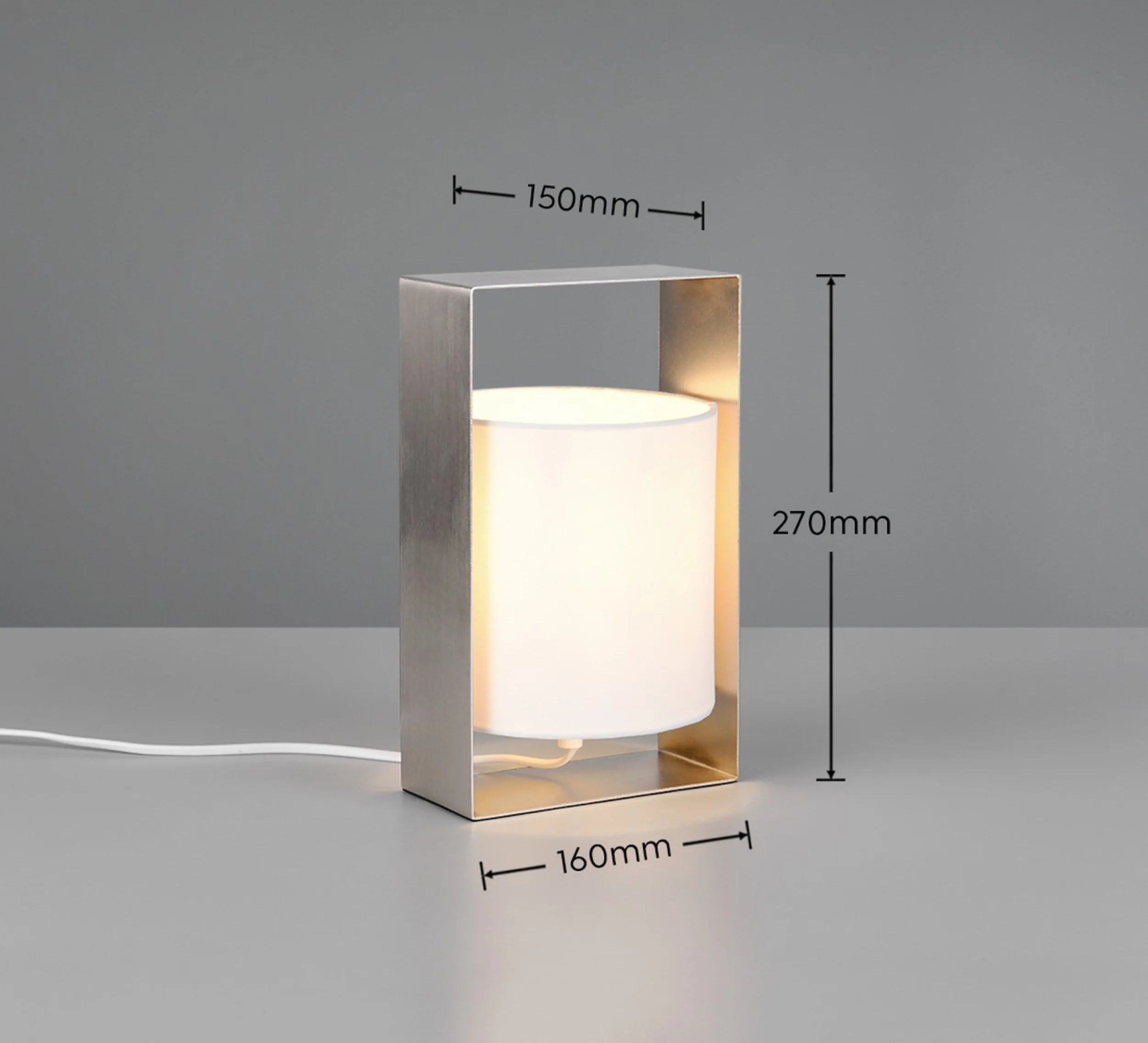 Lampa stołowa Pail biało-srebrna - Image 2