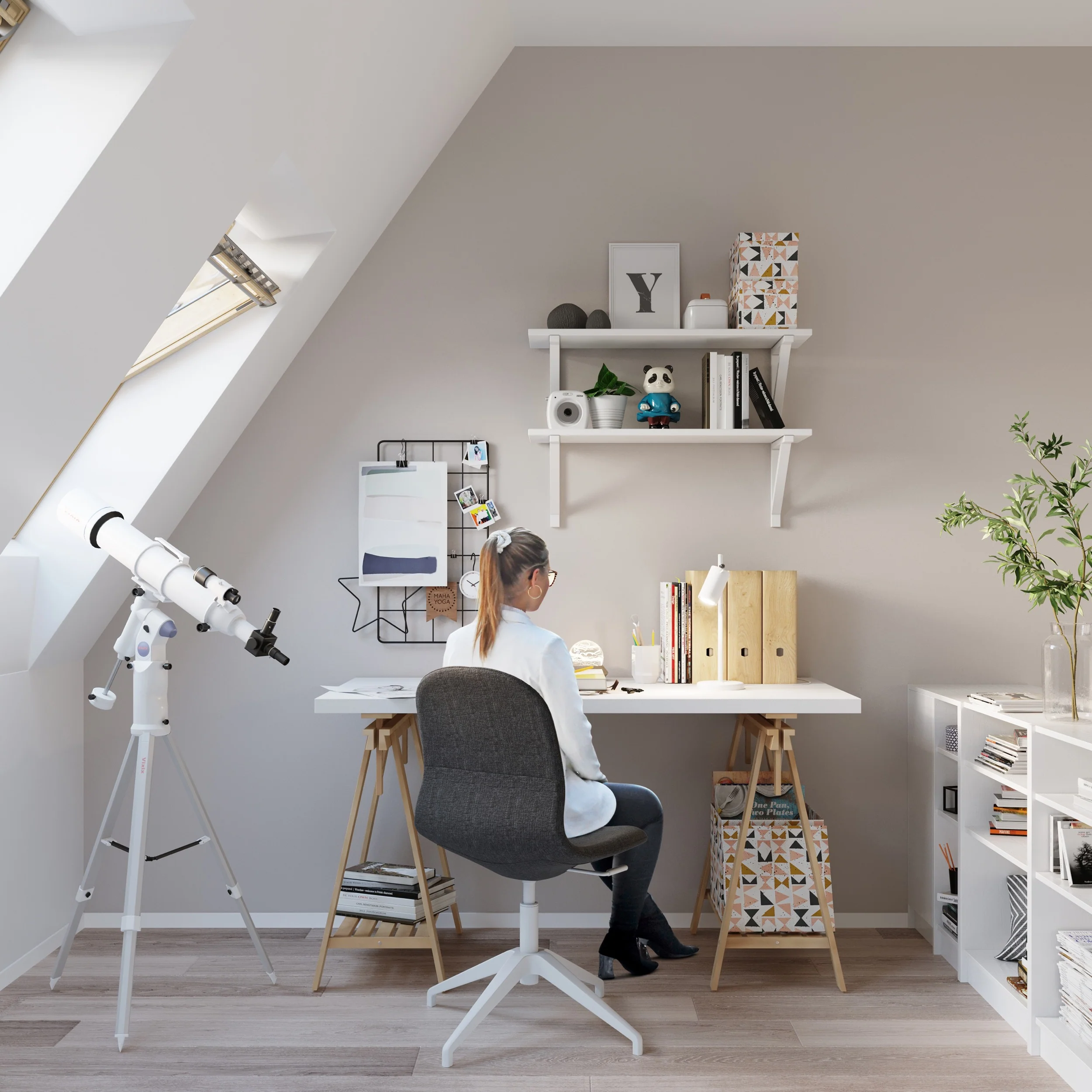 Lampa stołowa Ring biała - Image 3