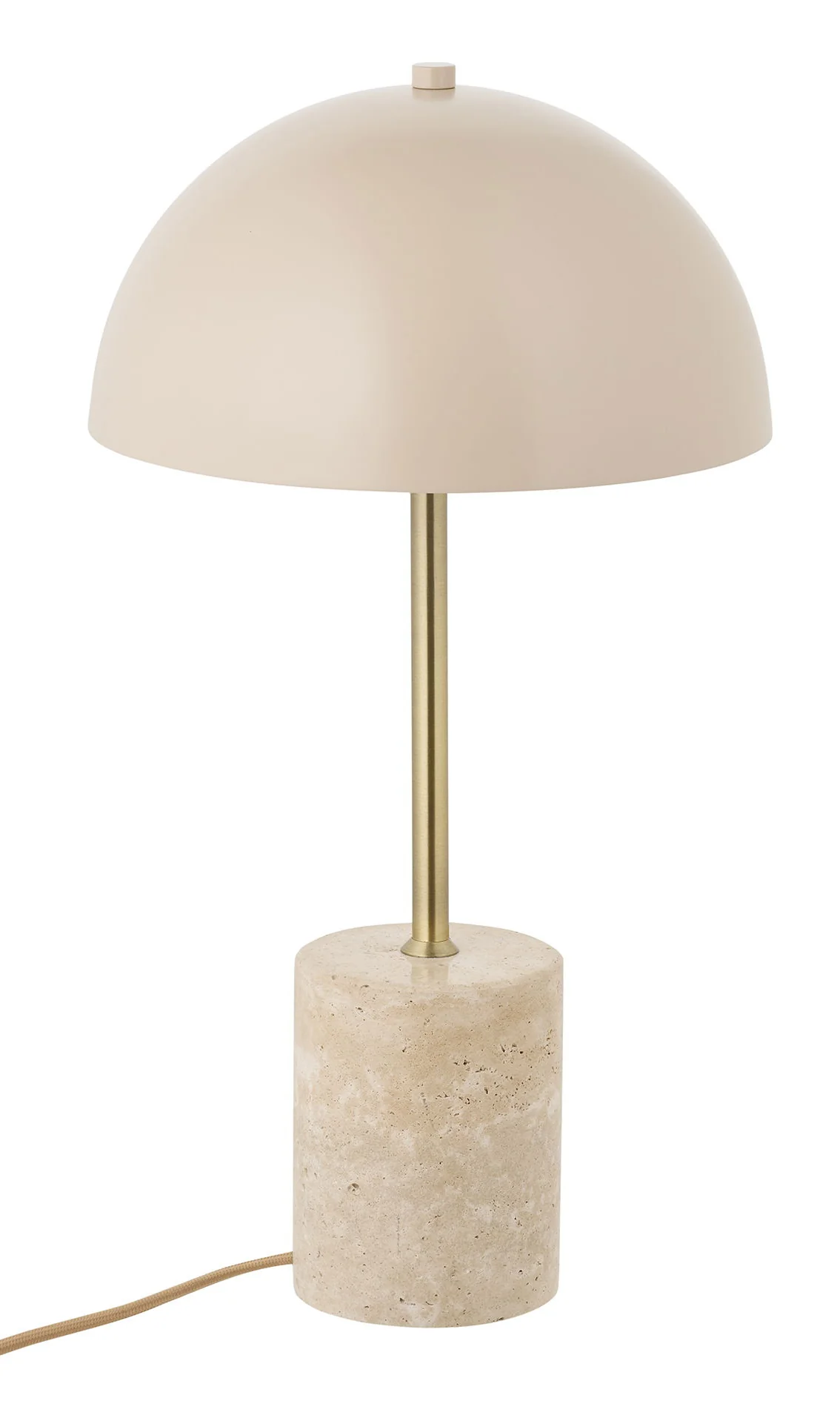 Lampa stołowa Sheffield beżowa z marmurową podstawą
