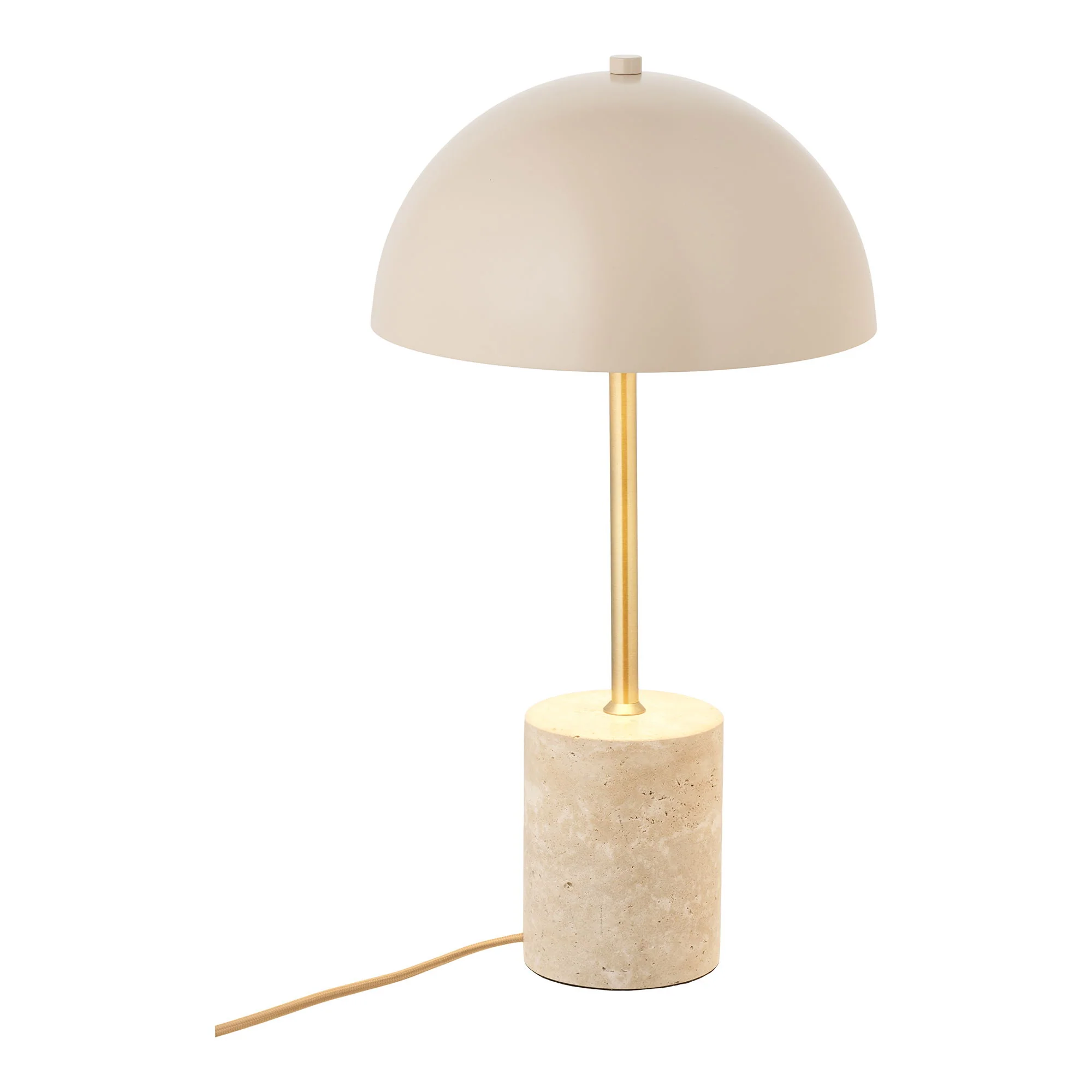 Lampa stołowa Sheffield beżowa z marmurową podstawą - Image 5