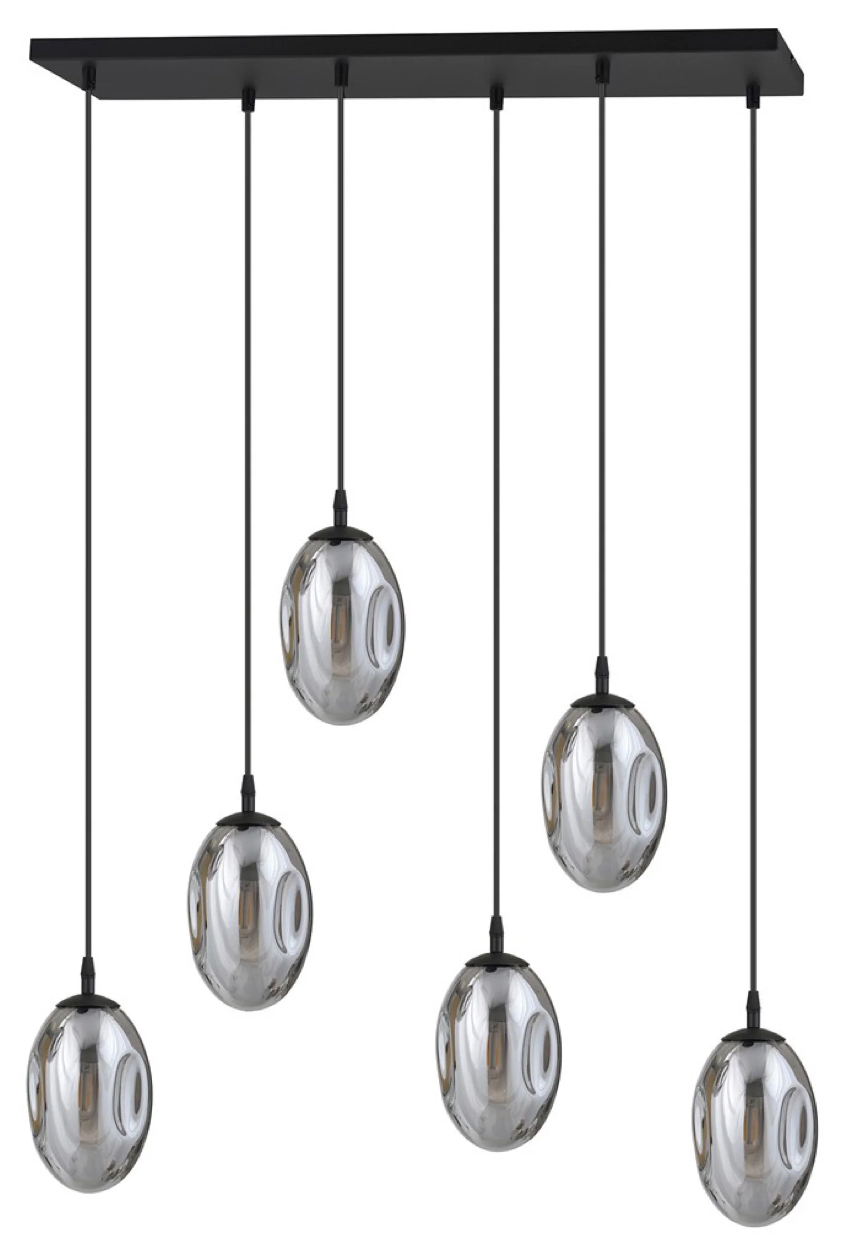 Lampa sufitowa Astral x6 czarno-szara
