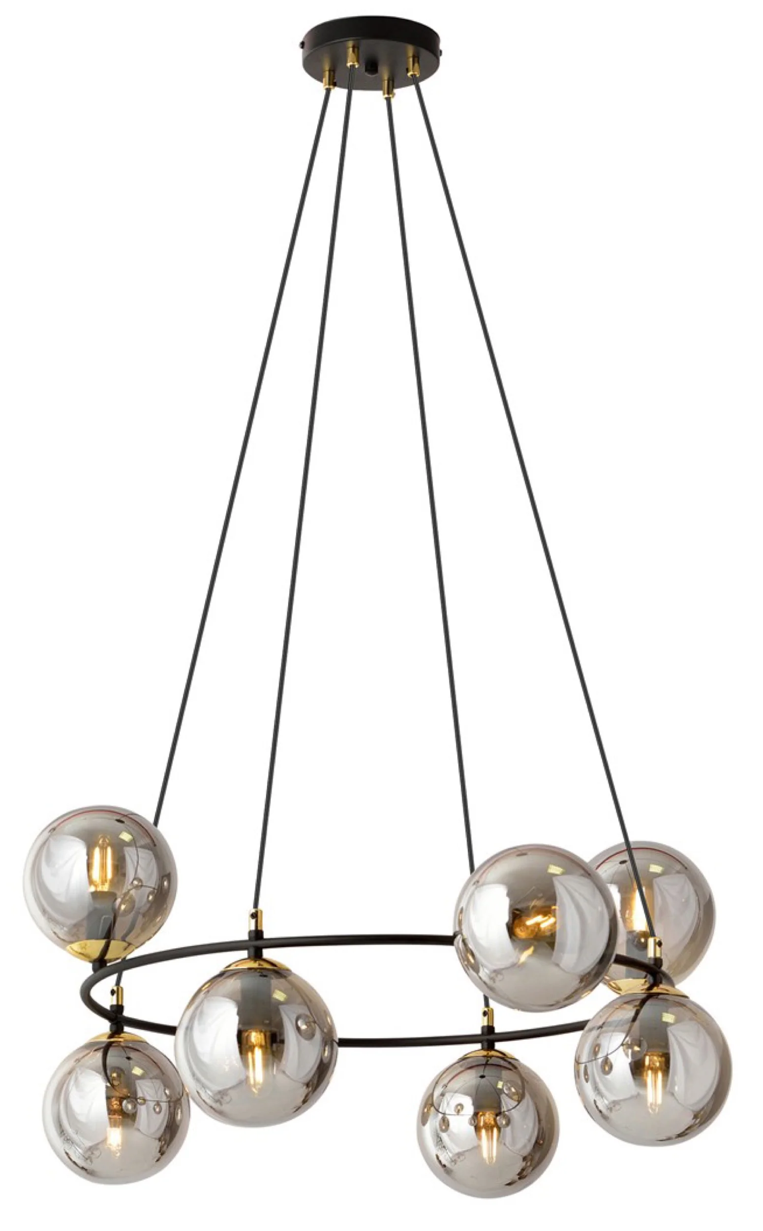 Lampa sufitowa Azura x8 czarno-szara - Image 6
