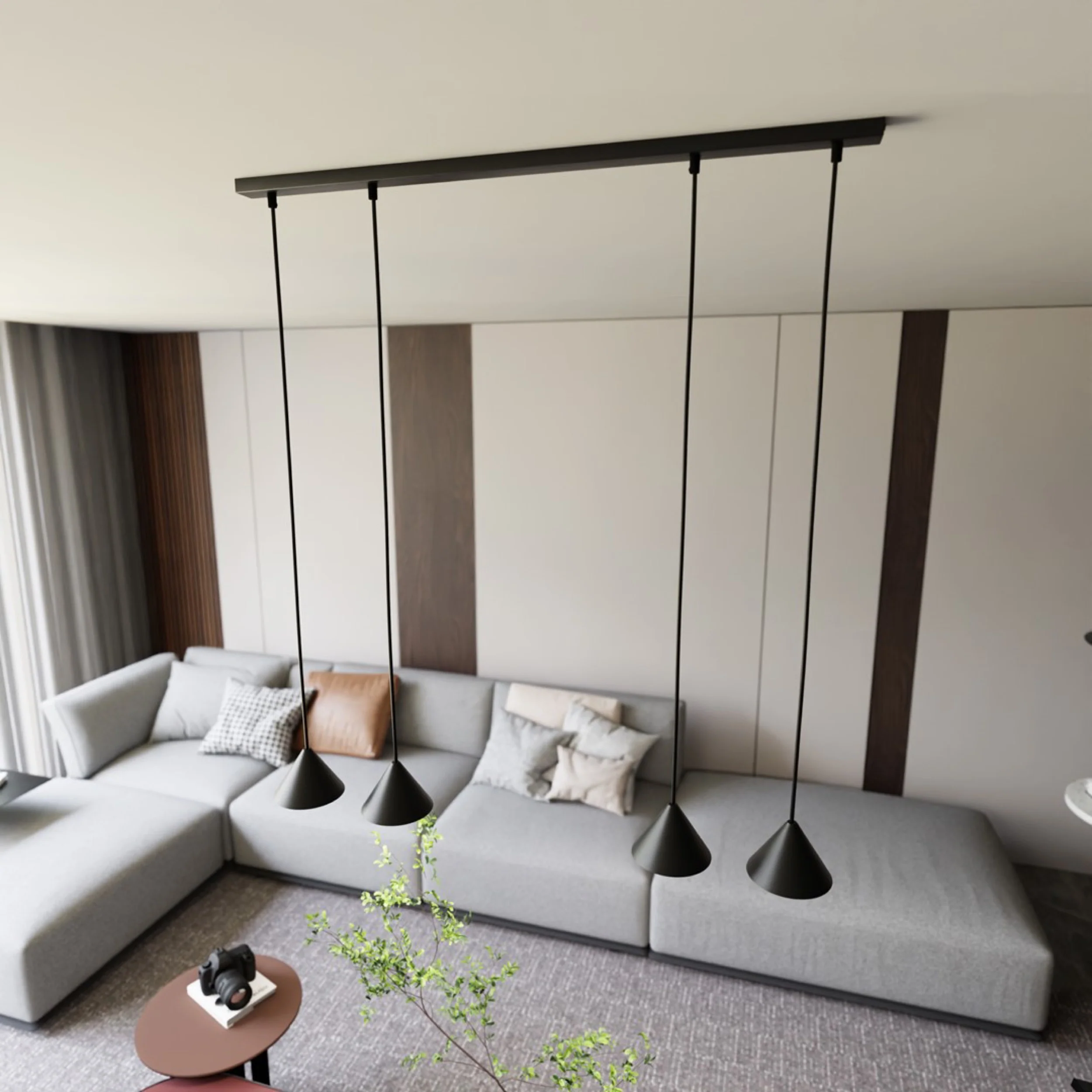 Lampa sufitowa Elit II x4 czarna - Image 3