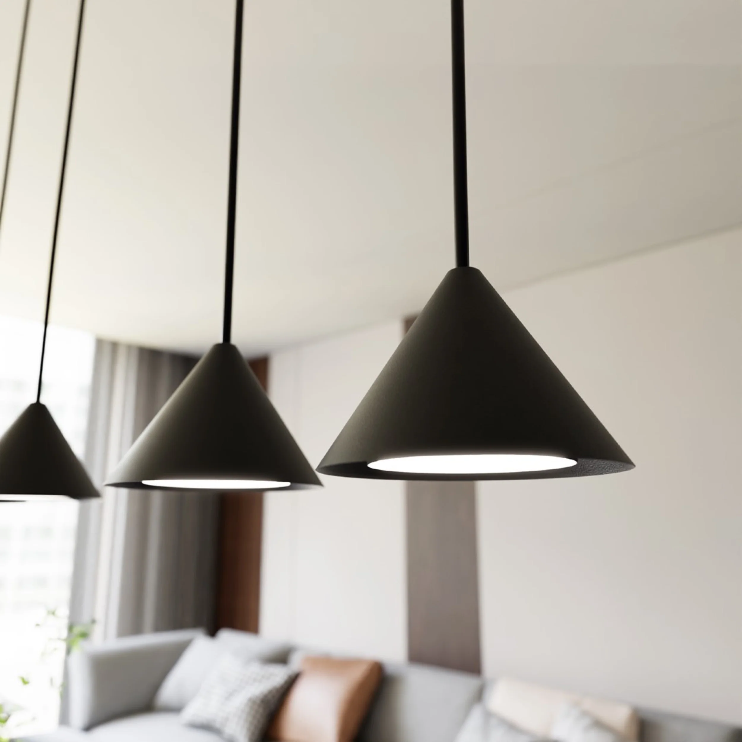 Lampa sufitowa Elit II x4 czarna - Image 5