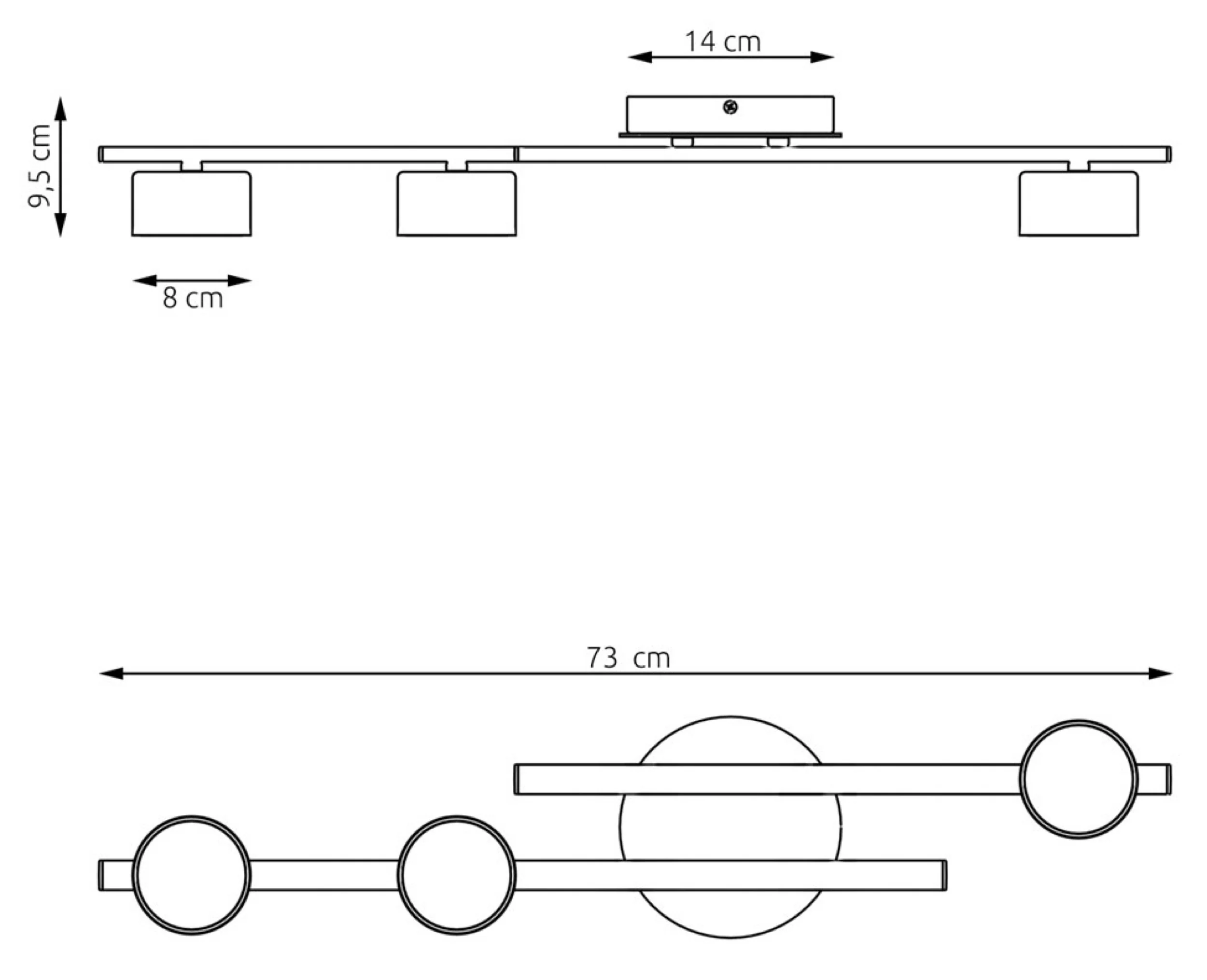 Lampa sufitowa Fragment x3 biała - Image 6