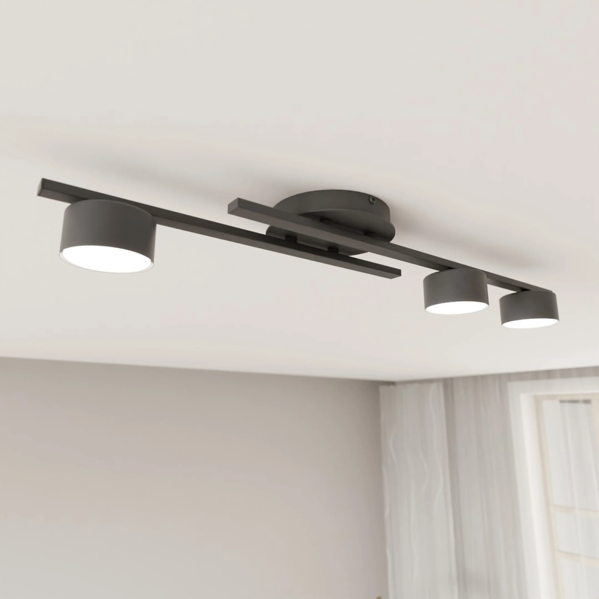 Lampa sufitowa Fragment x3 czarna - Image 4