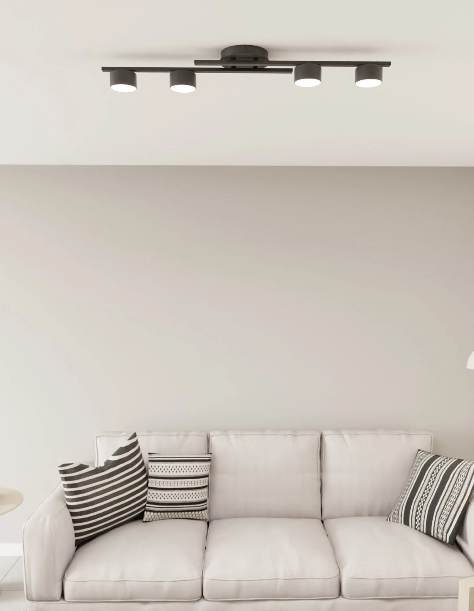 Lampa sufitowa Fragment x4 czarna - Image 2