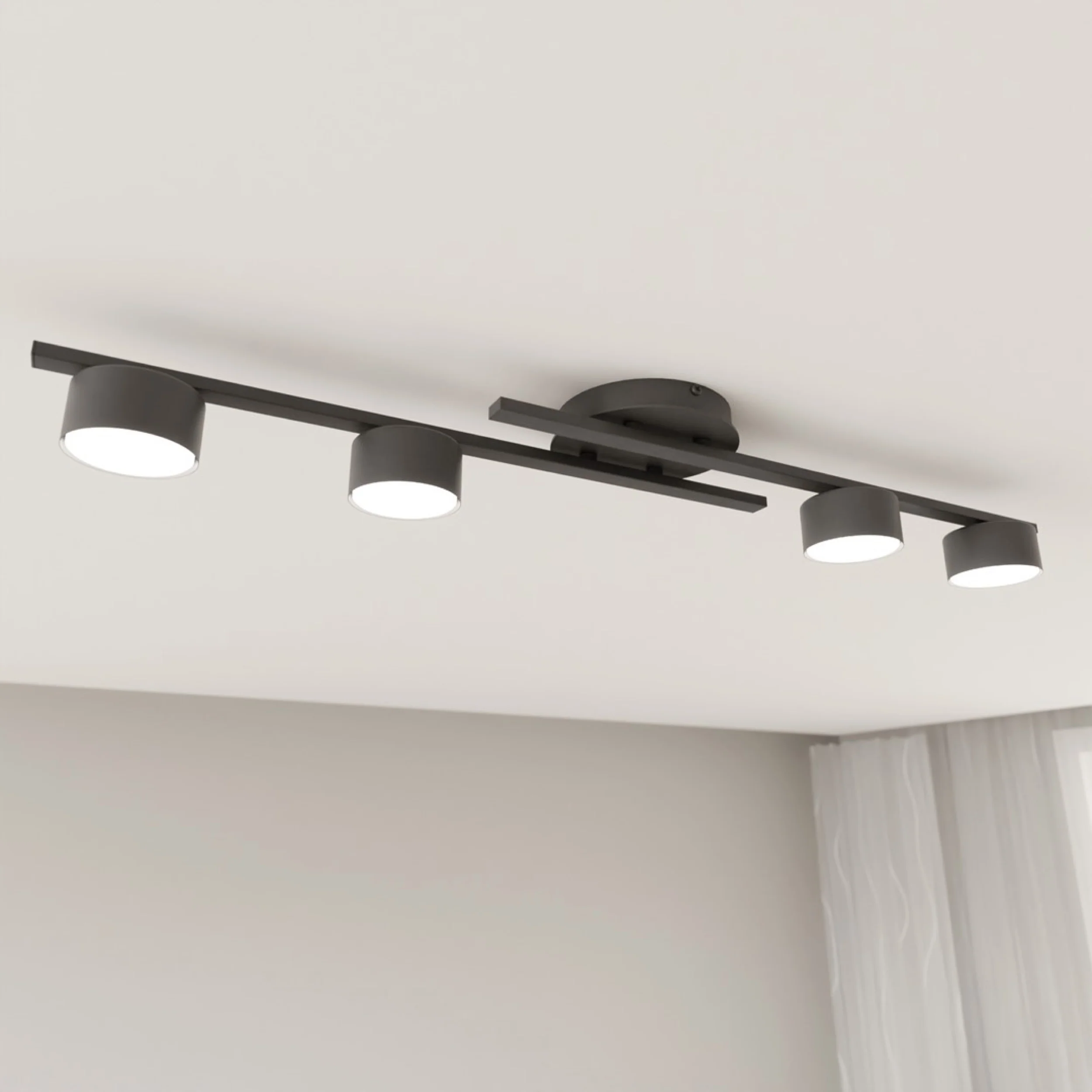 Lampa sufitowa Fragment x4 czarna - Image 4