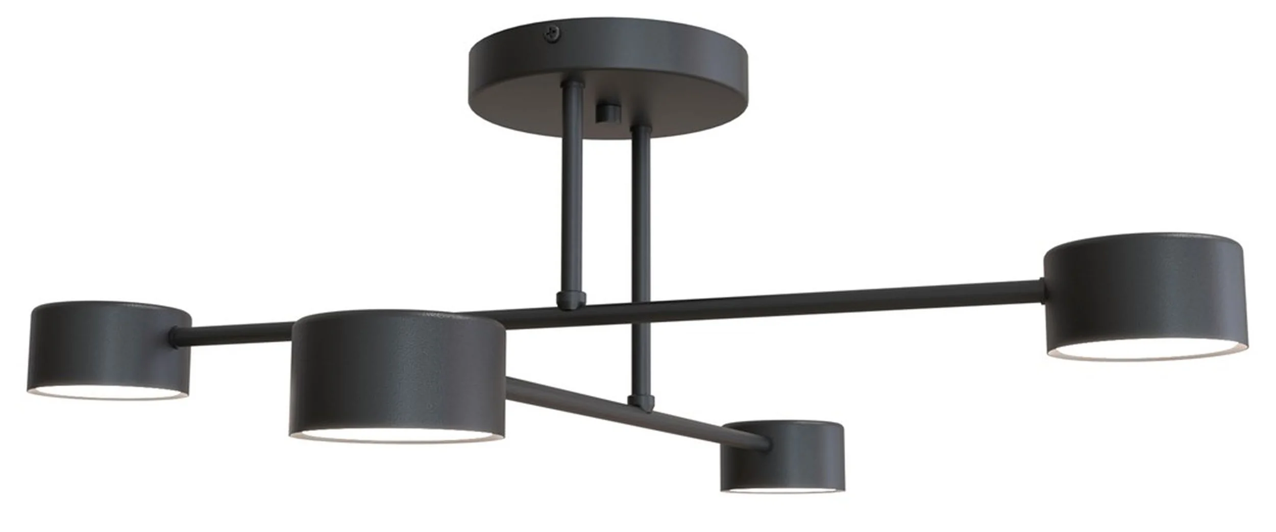 Lampa sufitowa Hallo czarna x4