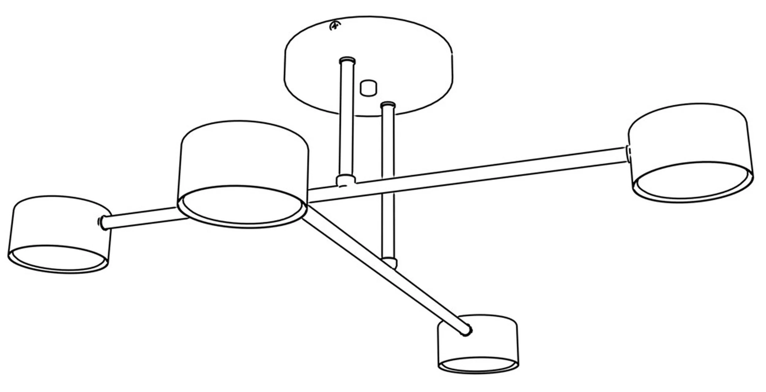 Lampa sufitowa Hallo czarna x4 - Image 6