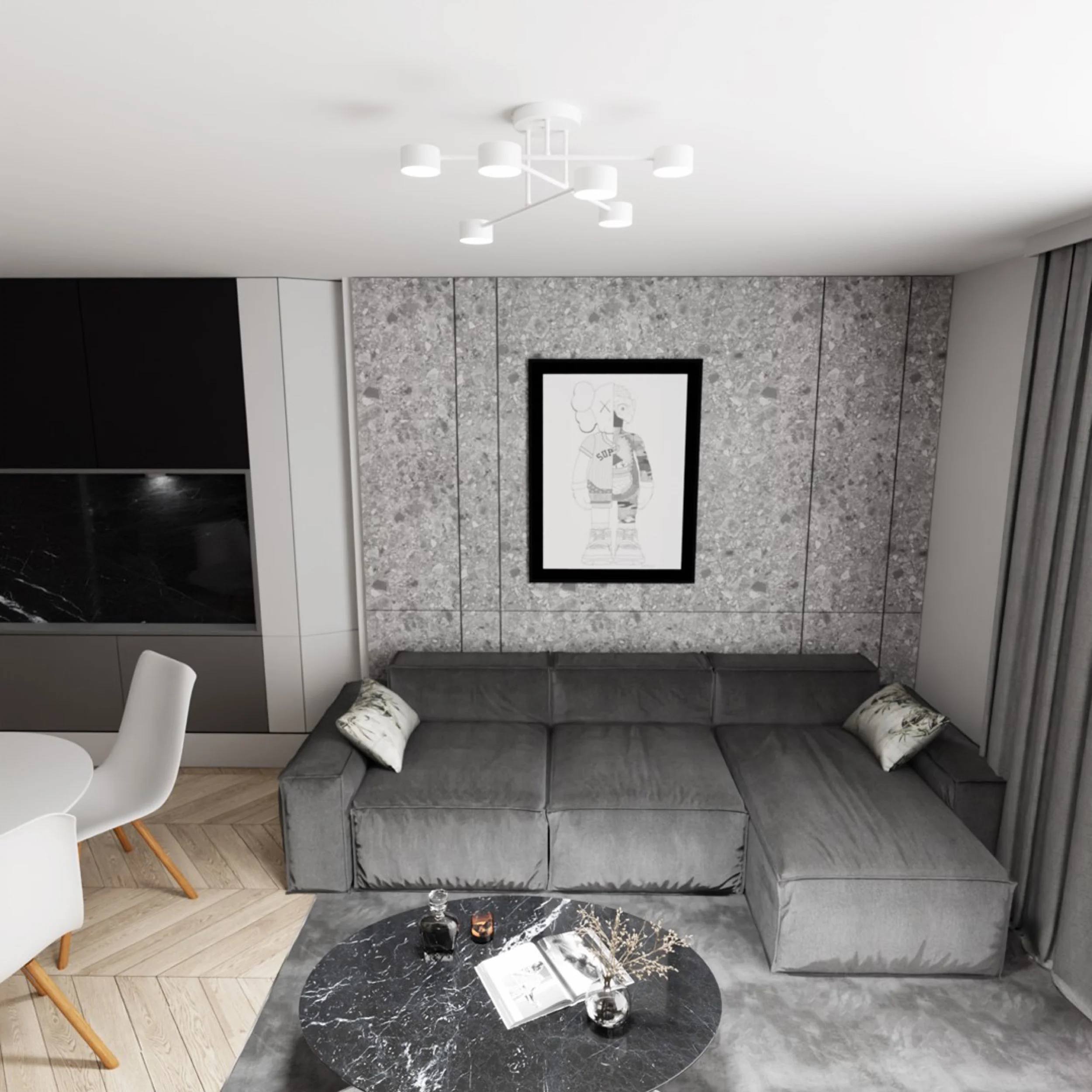 Lampa sufitowa Hallo x6 biała - Image 3