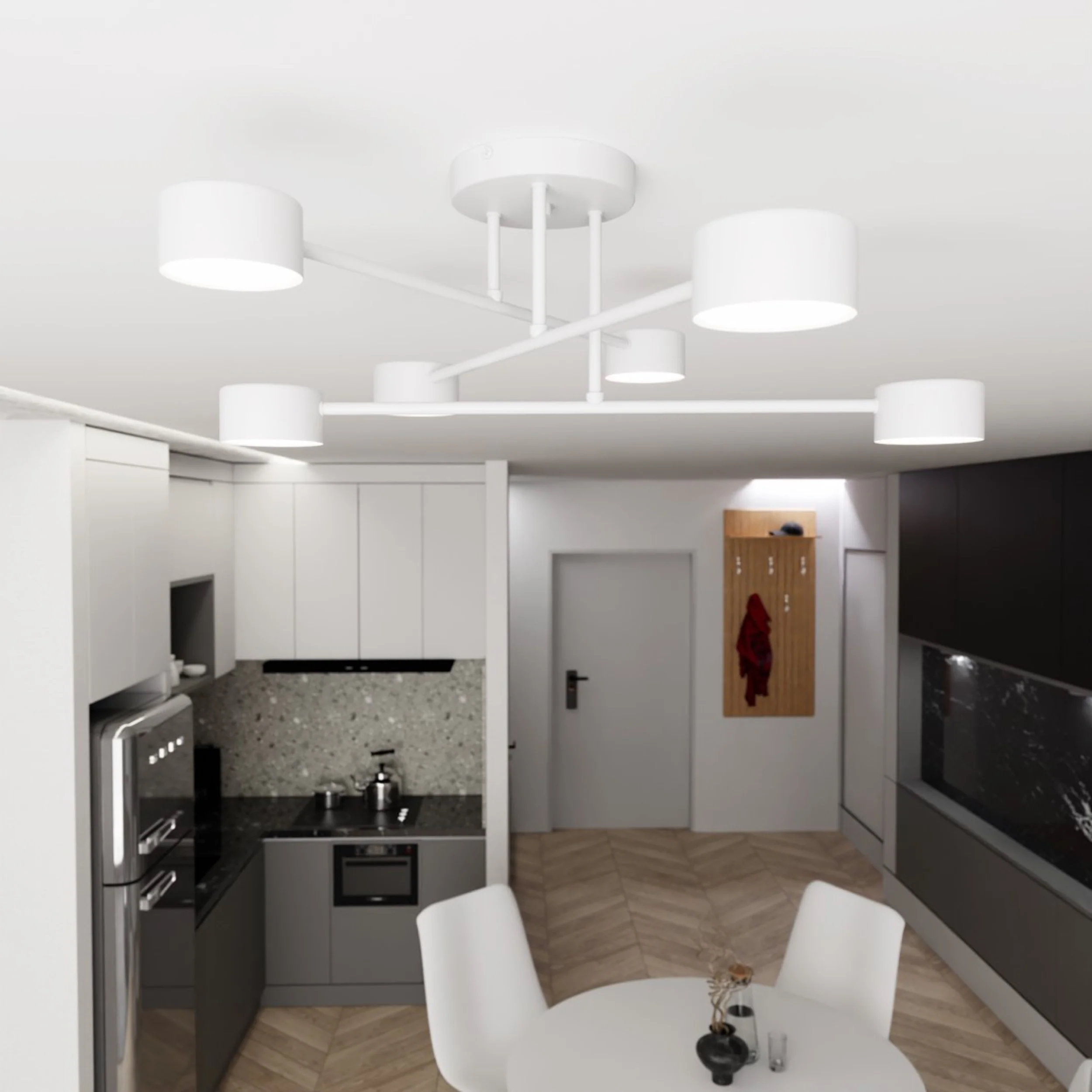 Lampa sufitowa Hallo x6 biała - Image 5