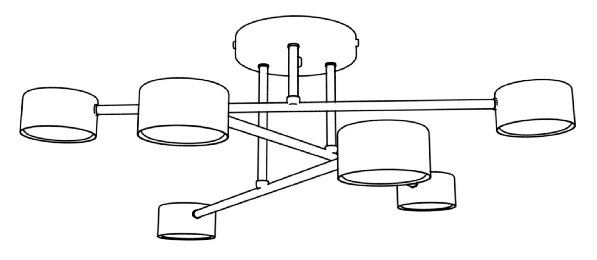 Lampa sufitowa Hallo x6 biała - Image 6