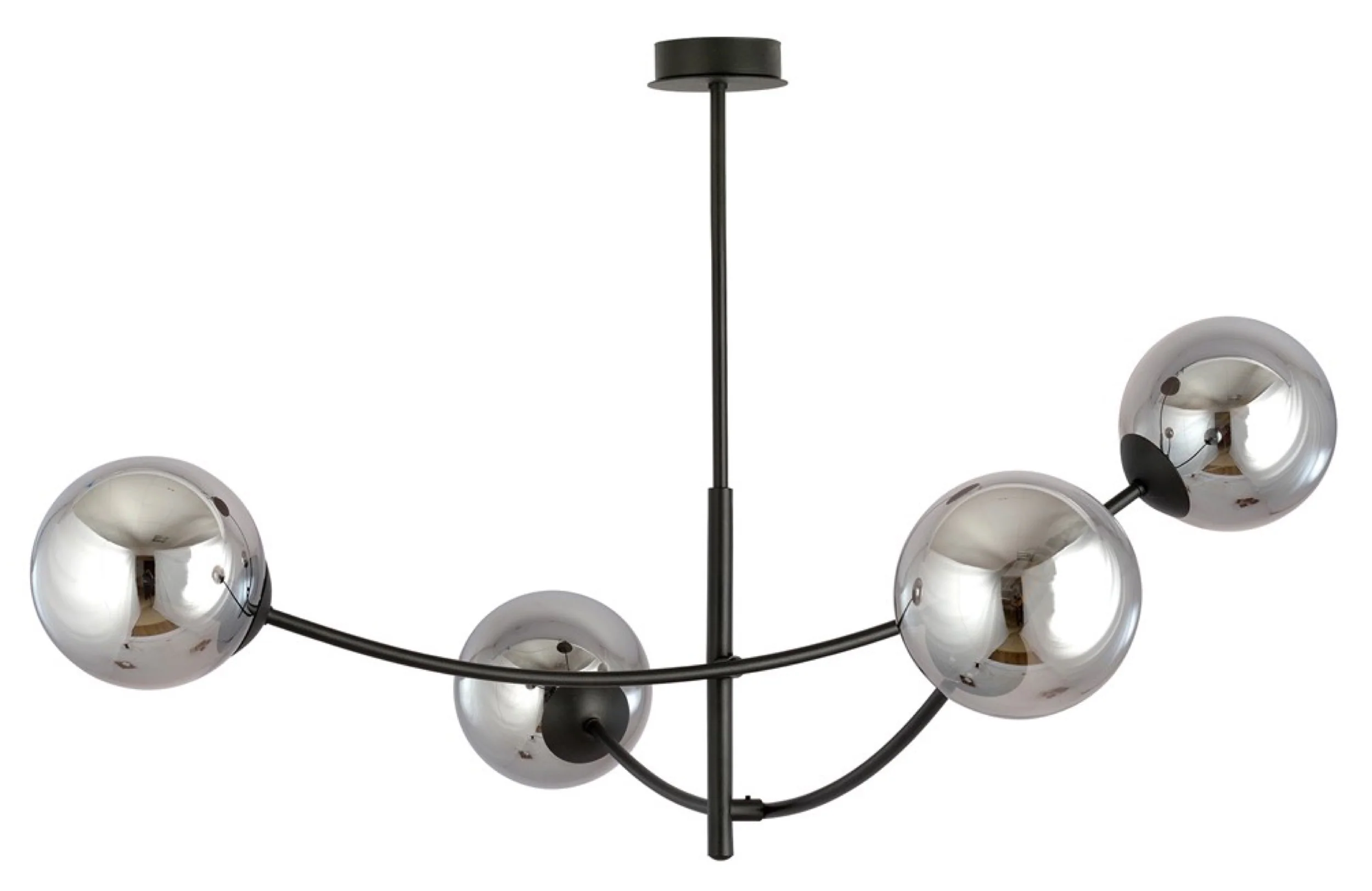 Lampa sufitowa Hunter x4 czarno-szara