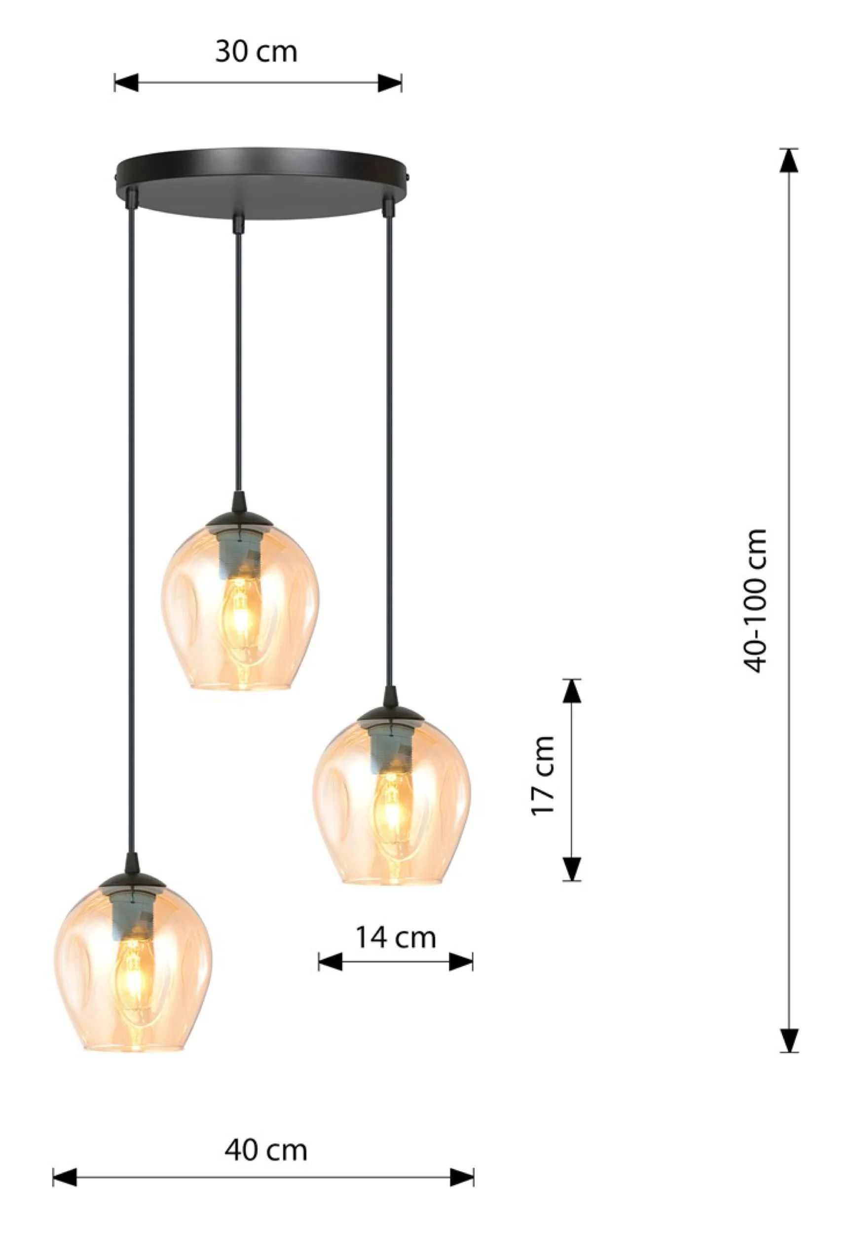 Lampa sufitowa Istar x3 czarno-beżowa - Image 6