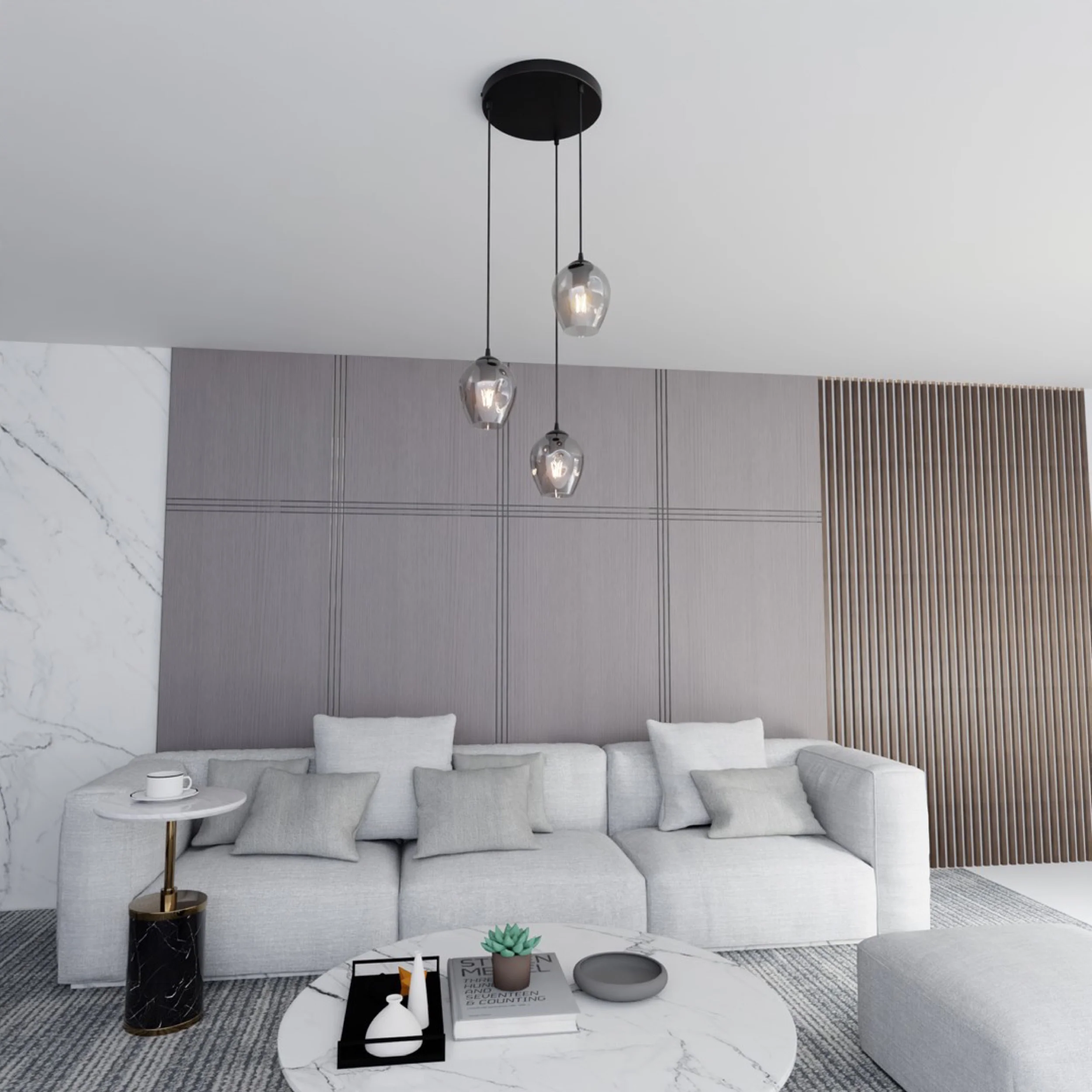 Lampa sufitowa Istar x3 czarno-szara - Image 2