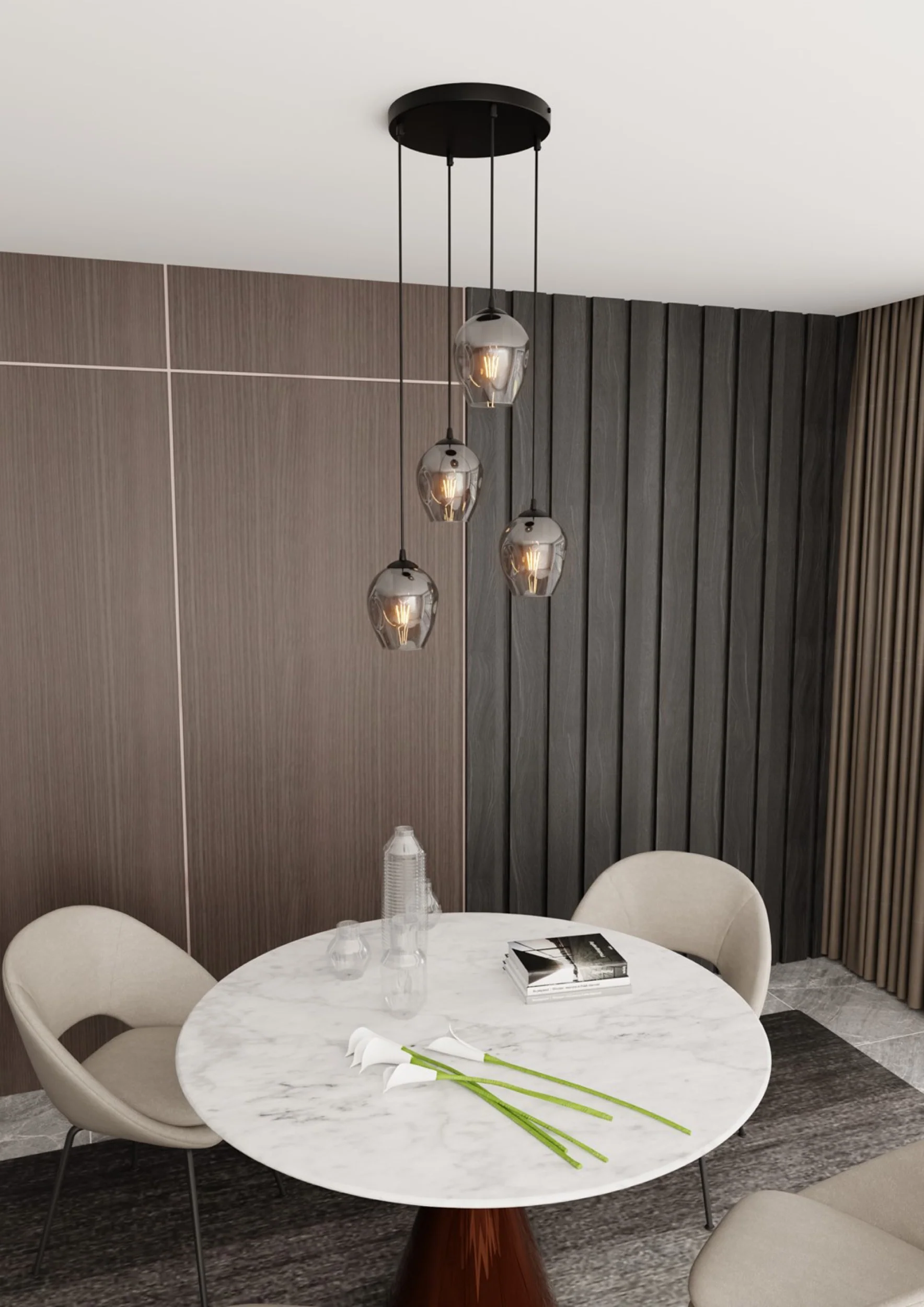 Lampa sufitowa Istar x4 czarno-szara - Image 2
