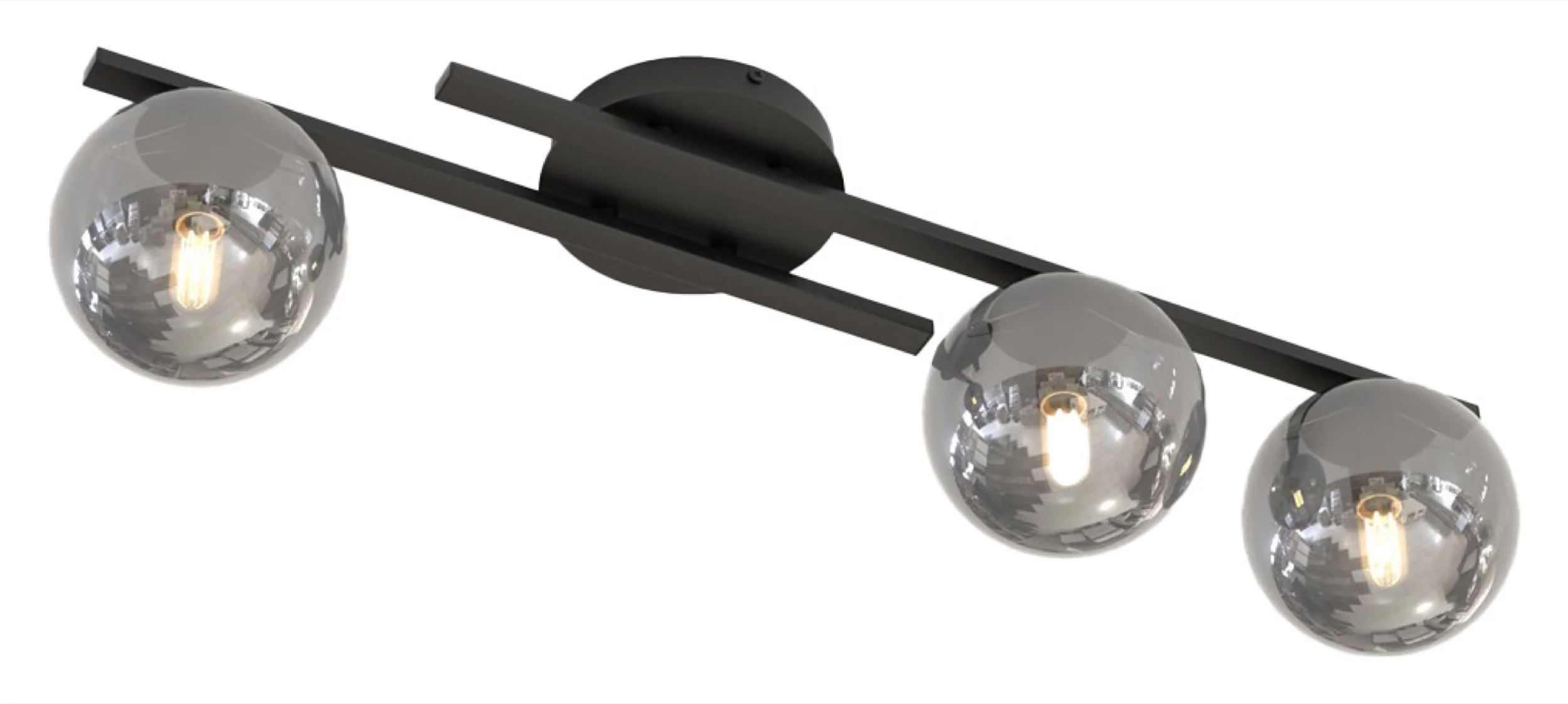 Lampa sufitowa Kairo x3 czarna - Image 5