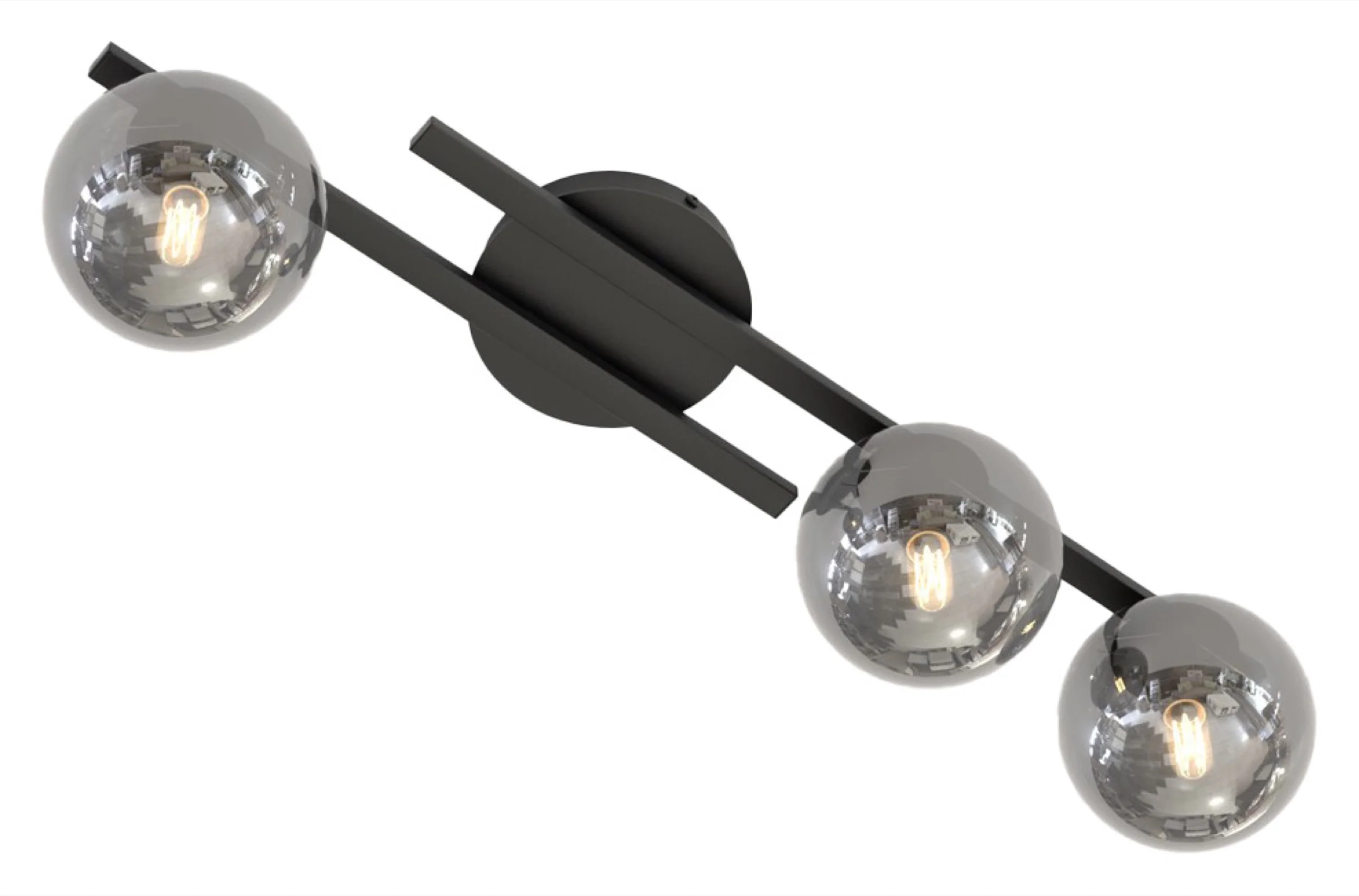 Lampa sufitowa Kairo x3 czarna - Image 6