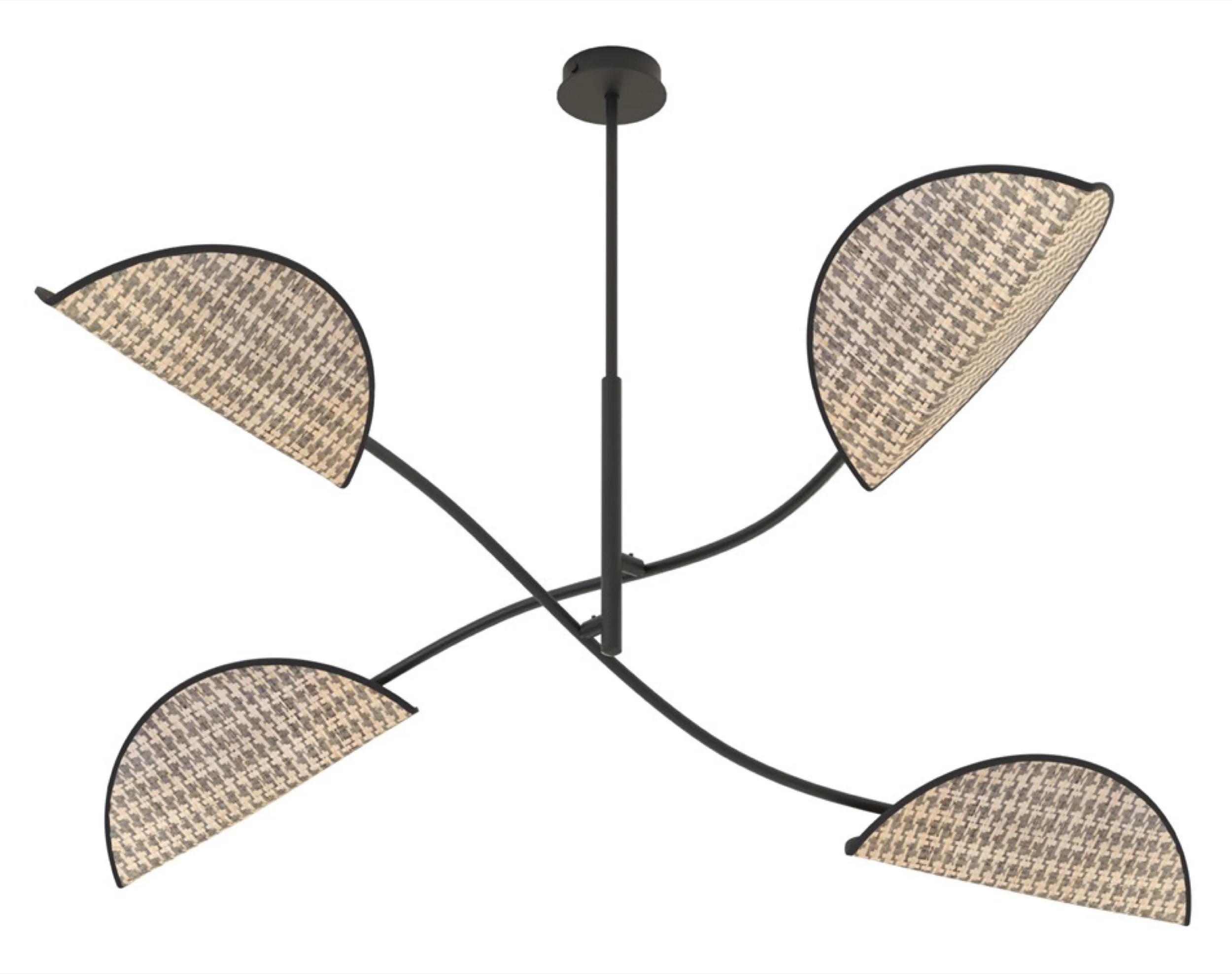 Lampa sufitowa Lotus x4 czarno-brązowa - Image 6