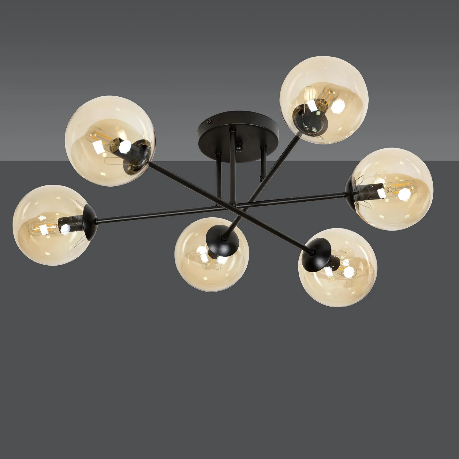 Lampa sufitowa Minturno miodowa x6 - Image 4