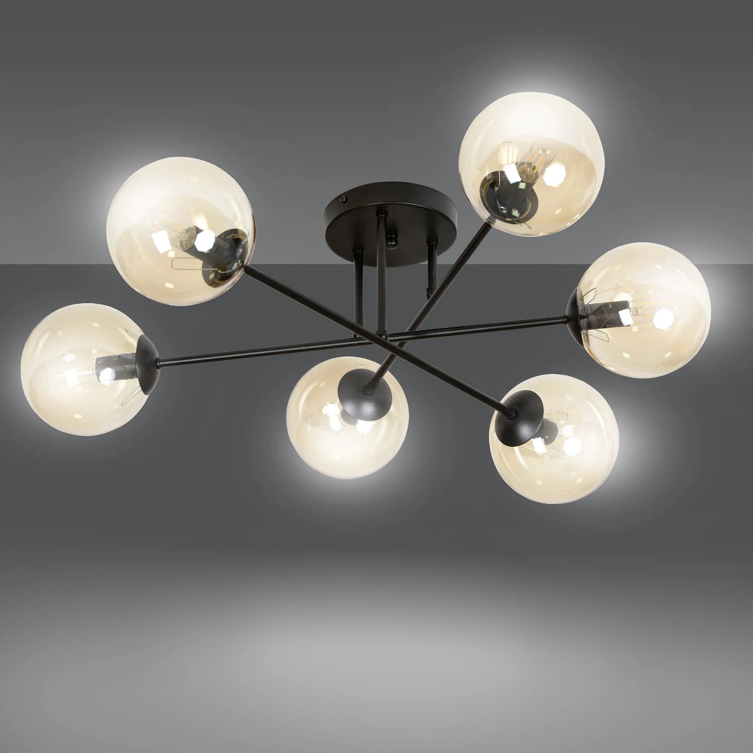 Lampa sufitowa Minturno miodowa x6 - Image 5