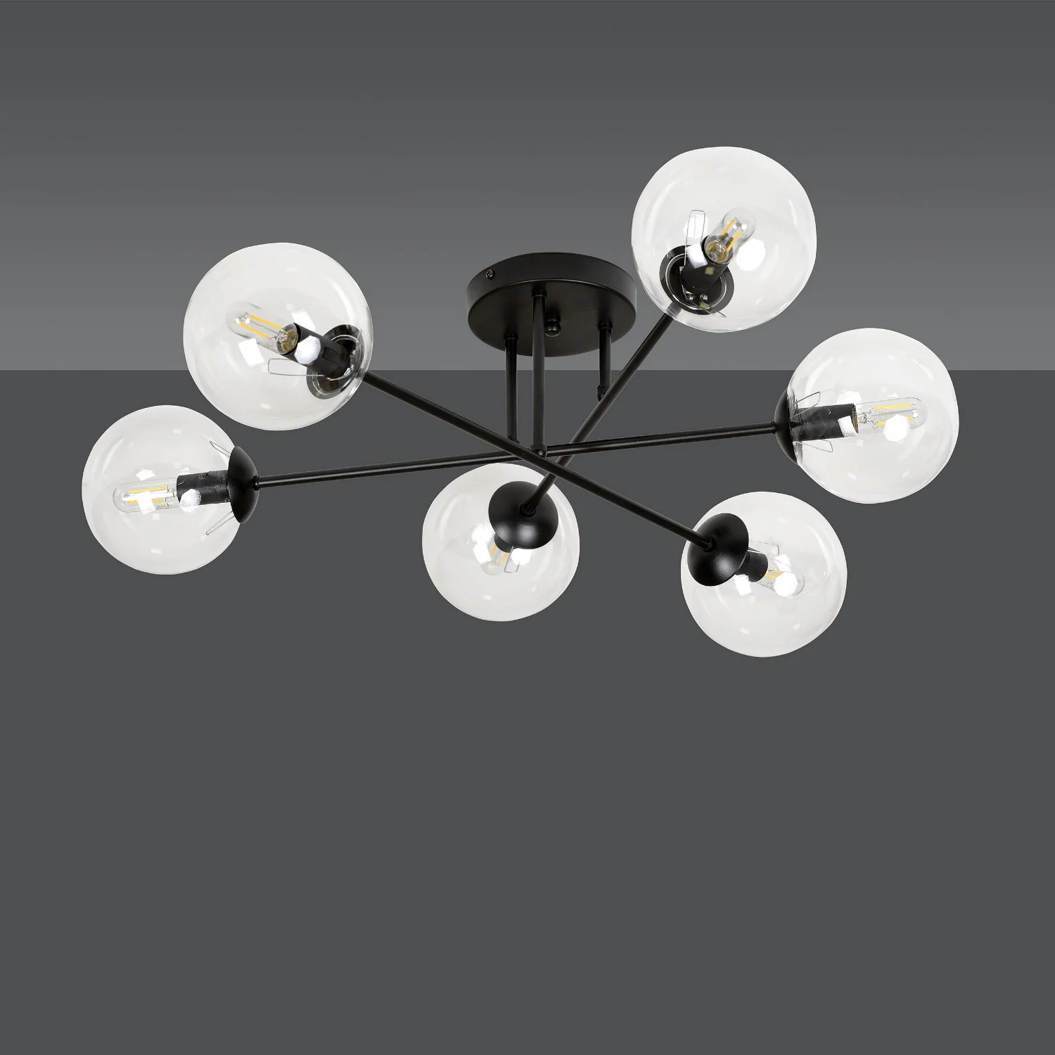 Lampa sufitowa Minturno transparentna x6 - Image 3