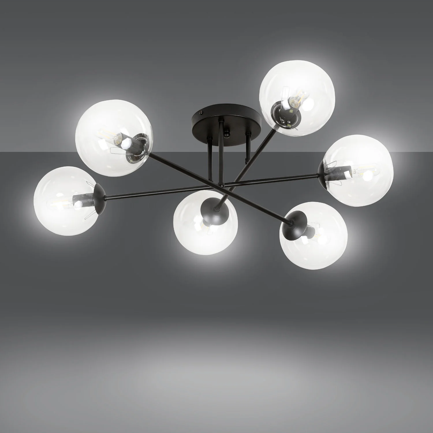 Lampa sufitowa Minturno transparentna x6 - Image 5