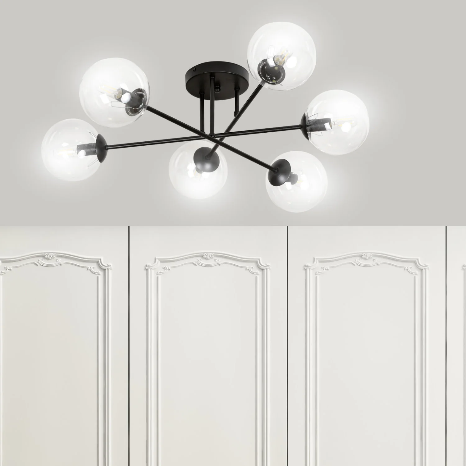 Lampa sufitowa Minturno transparentna x6 - Image 6