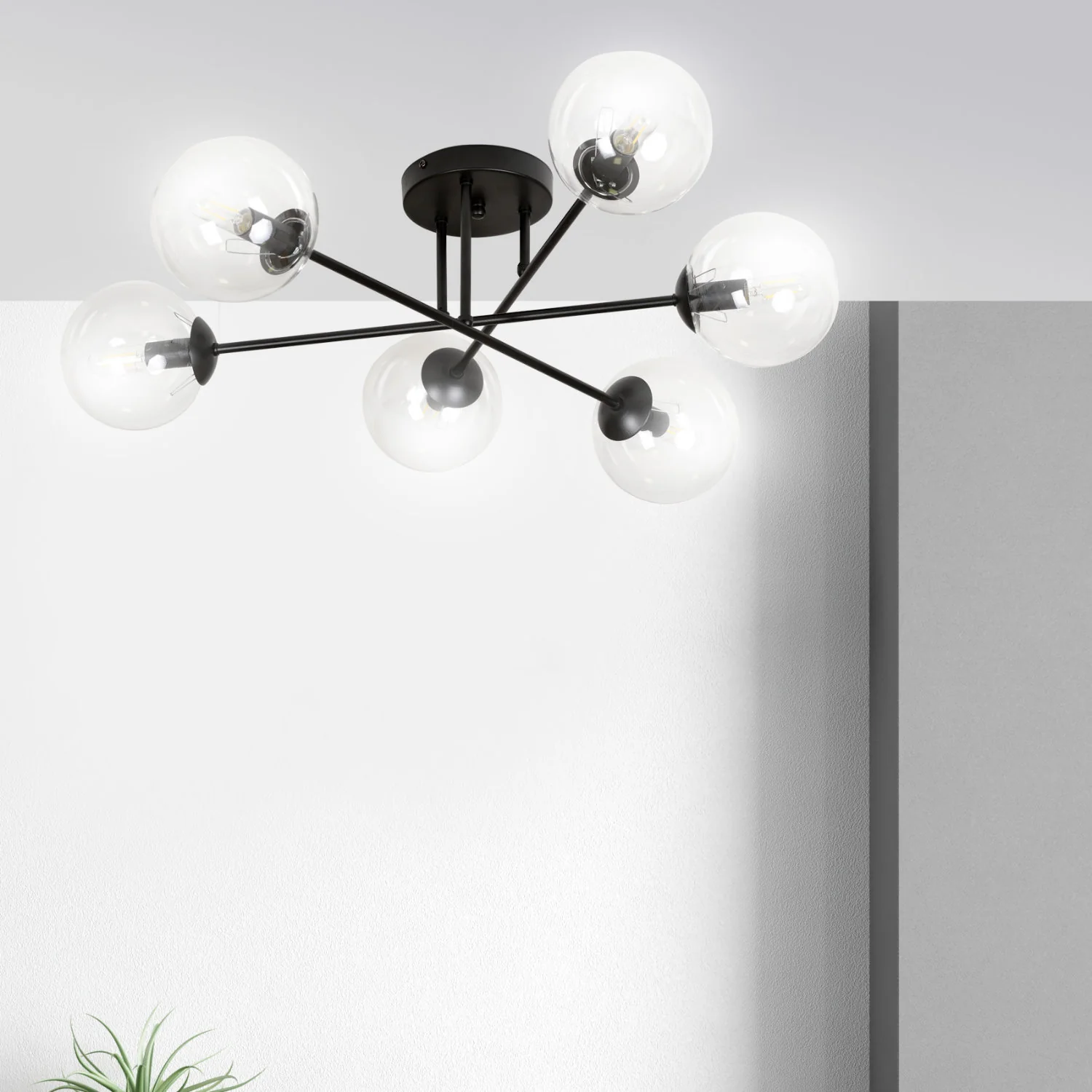 Lampa sufitowa Minturno transparentna x6 - Image 7