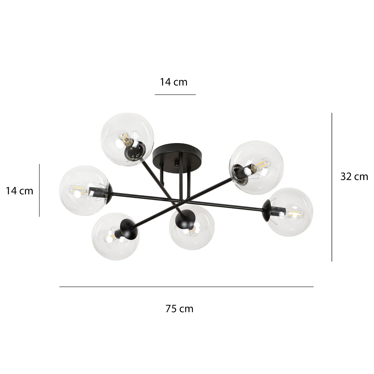 Lampa sufitowa Minturno transparentna x6 - Image 8
