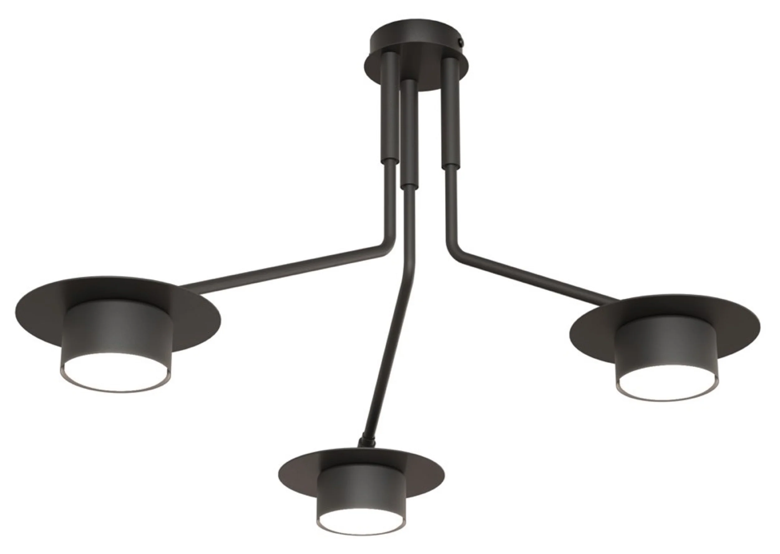 Lampa sufitowa Mizu x3 czarna