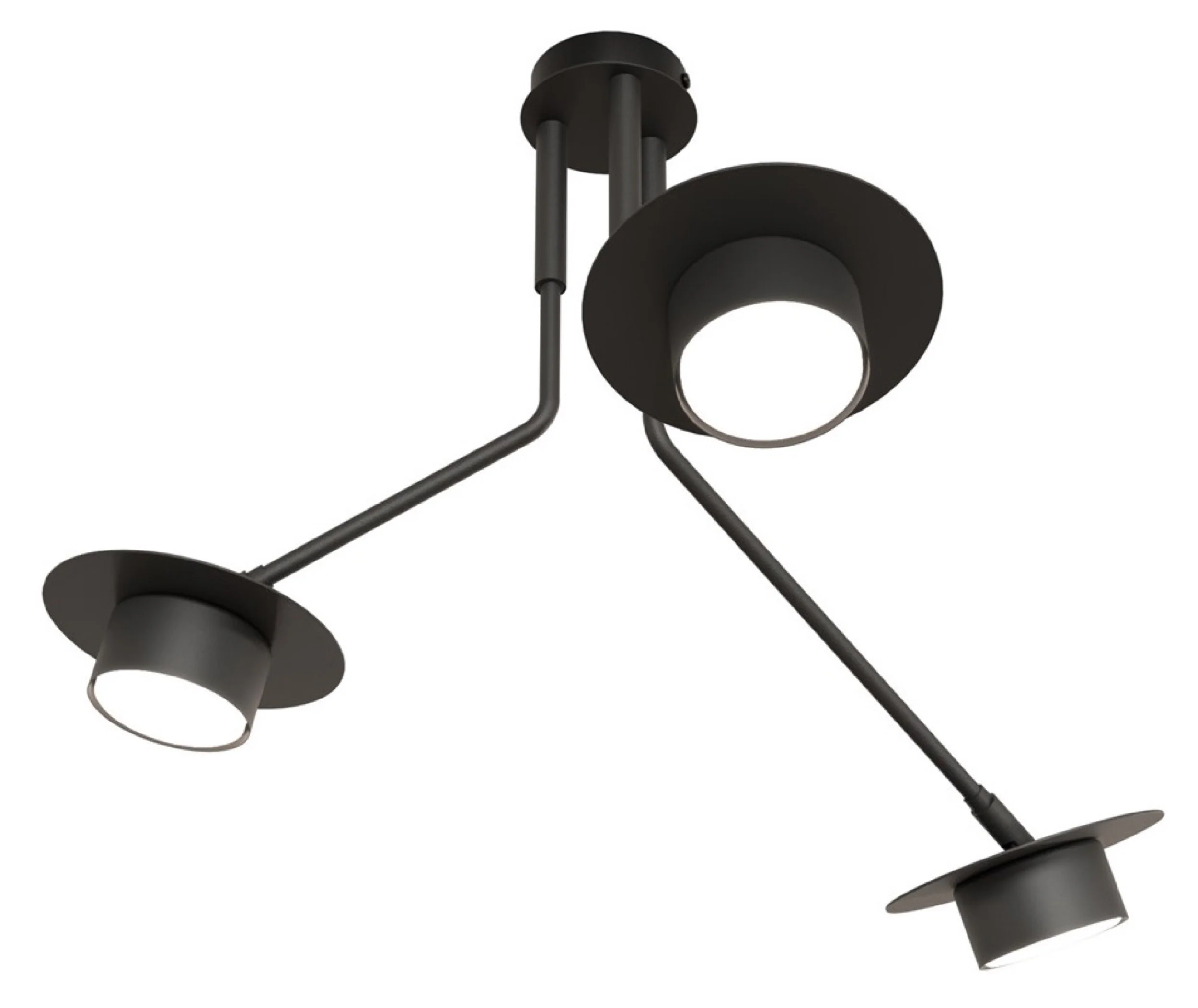 Lampa sufitowa Mizu x3 czarna - Image 6