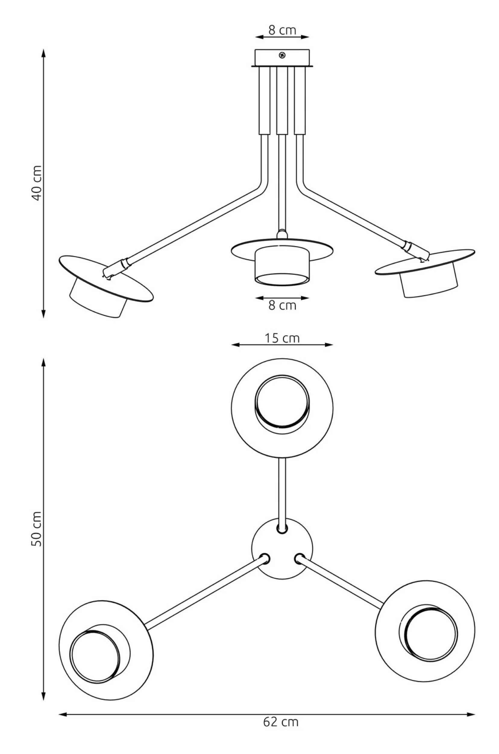 Lampa sufitowa Mizu x3 czarna - Image 7