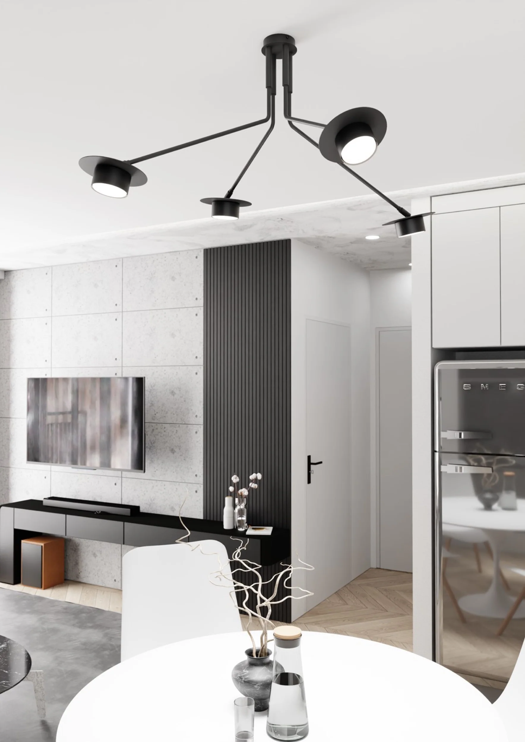 Lampa sufitowa Mizu x4 czarna - Image 3