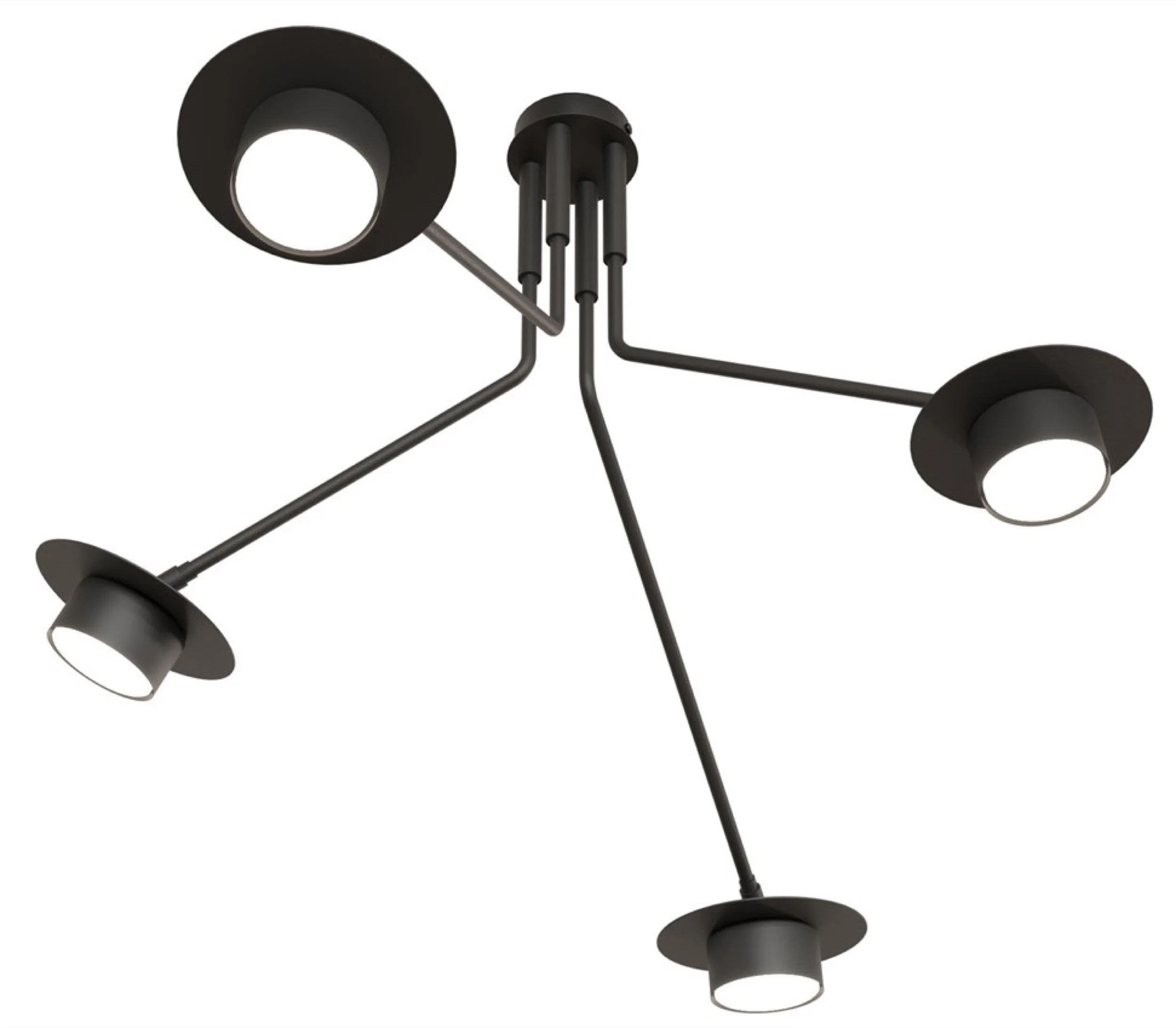 Lampa sufitowa Mizu x4 czarna - Image 5