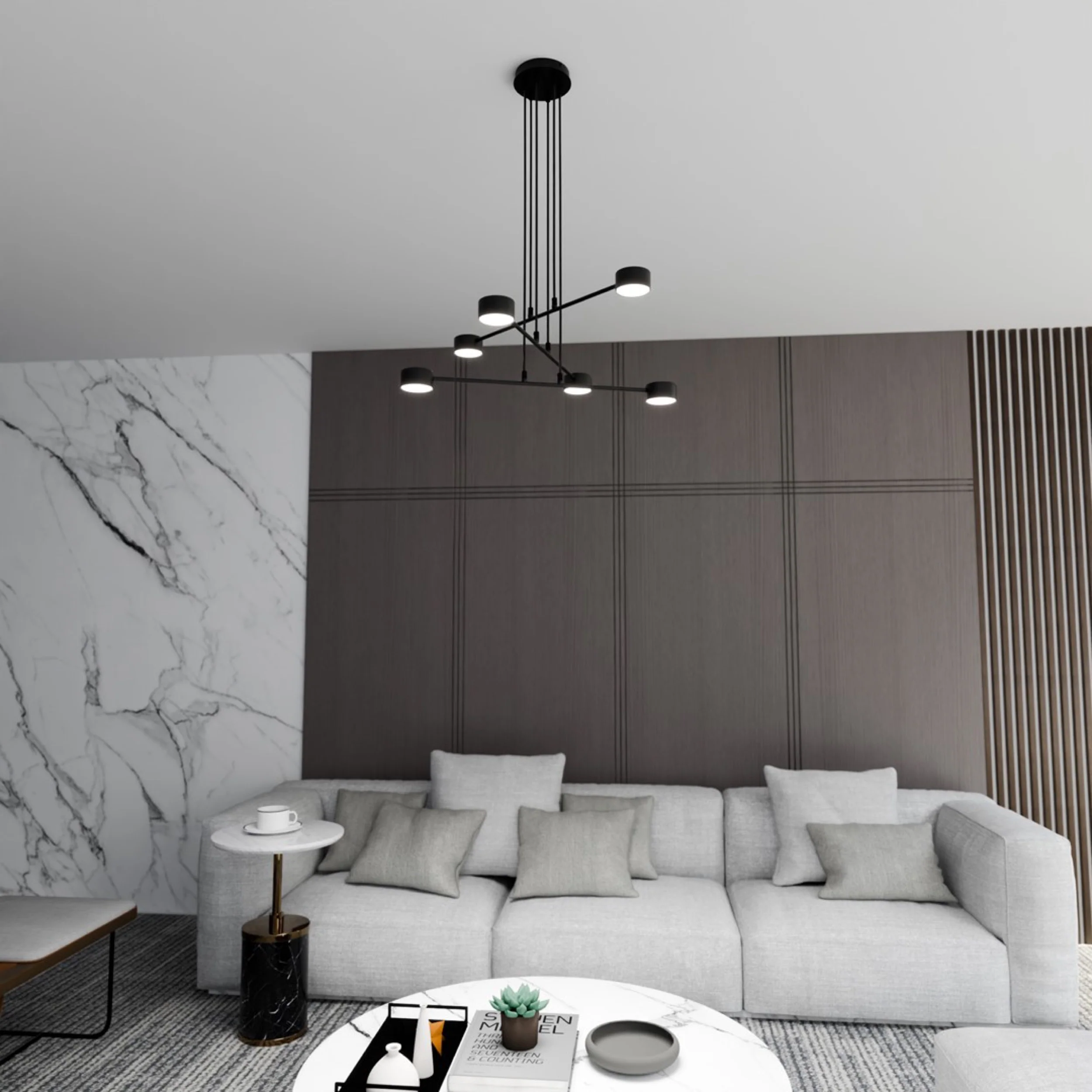 Lampa sufitowa Modus x6 czarna - Image 2