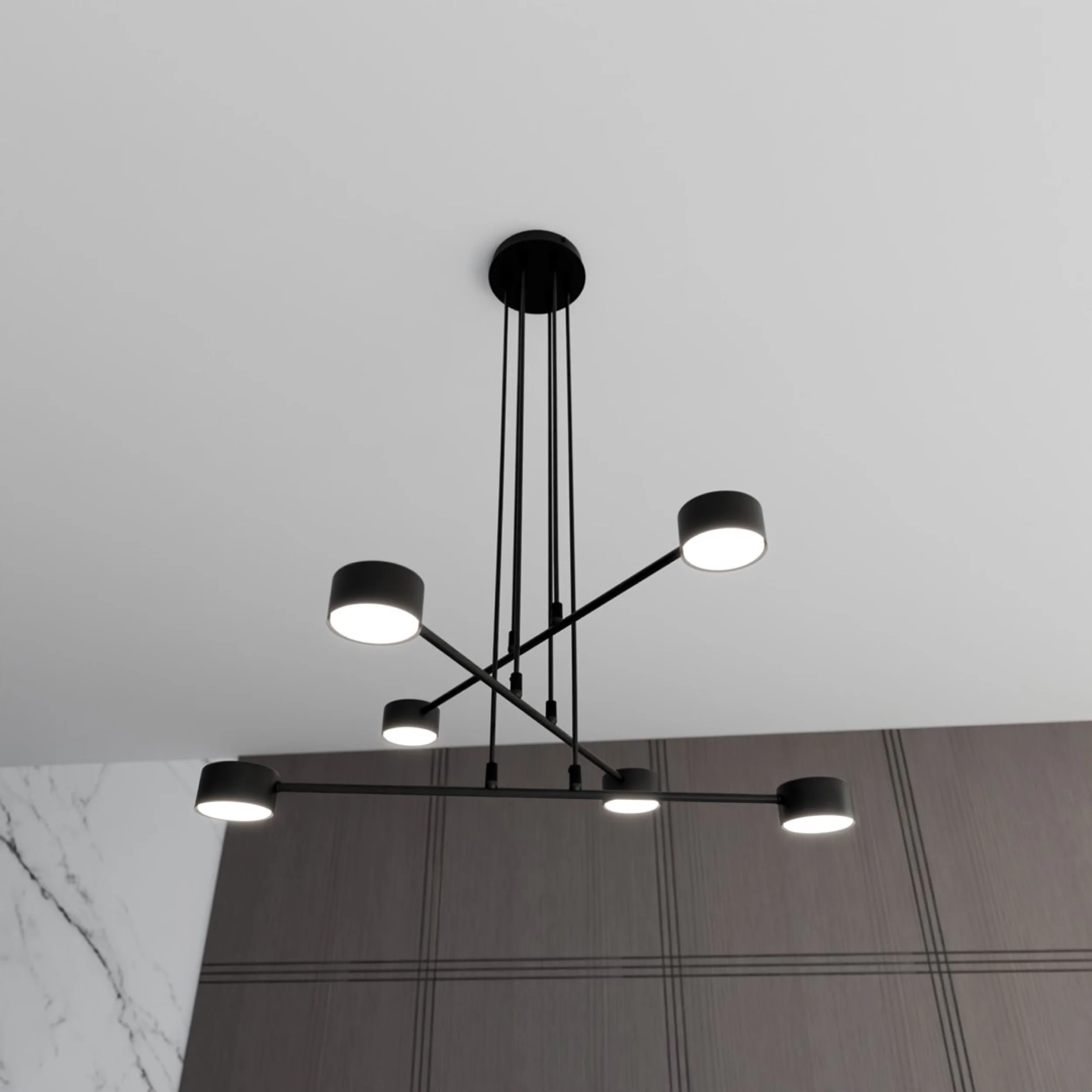 Lampa sufitowa Modus x6 czarna - Image 4