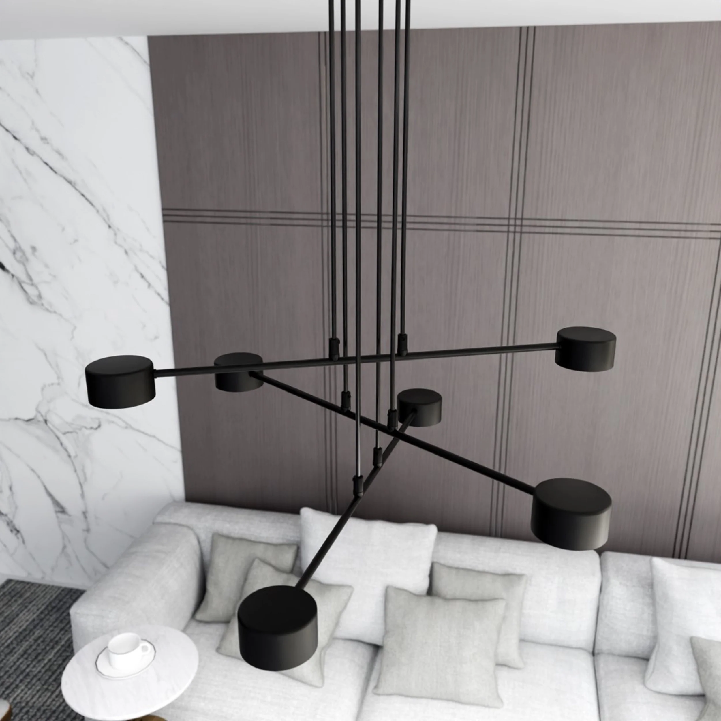 Lampa sufitowa Modus x6 czarna - Image 5